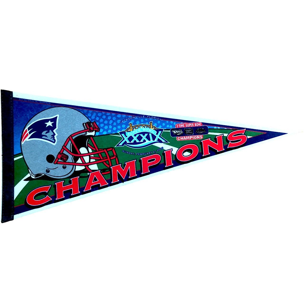 NFL New England Patriots 2005 Super Bowl XXXIX Champions Pennant Size ONE SIZE - 1 Thumbnail