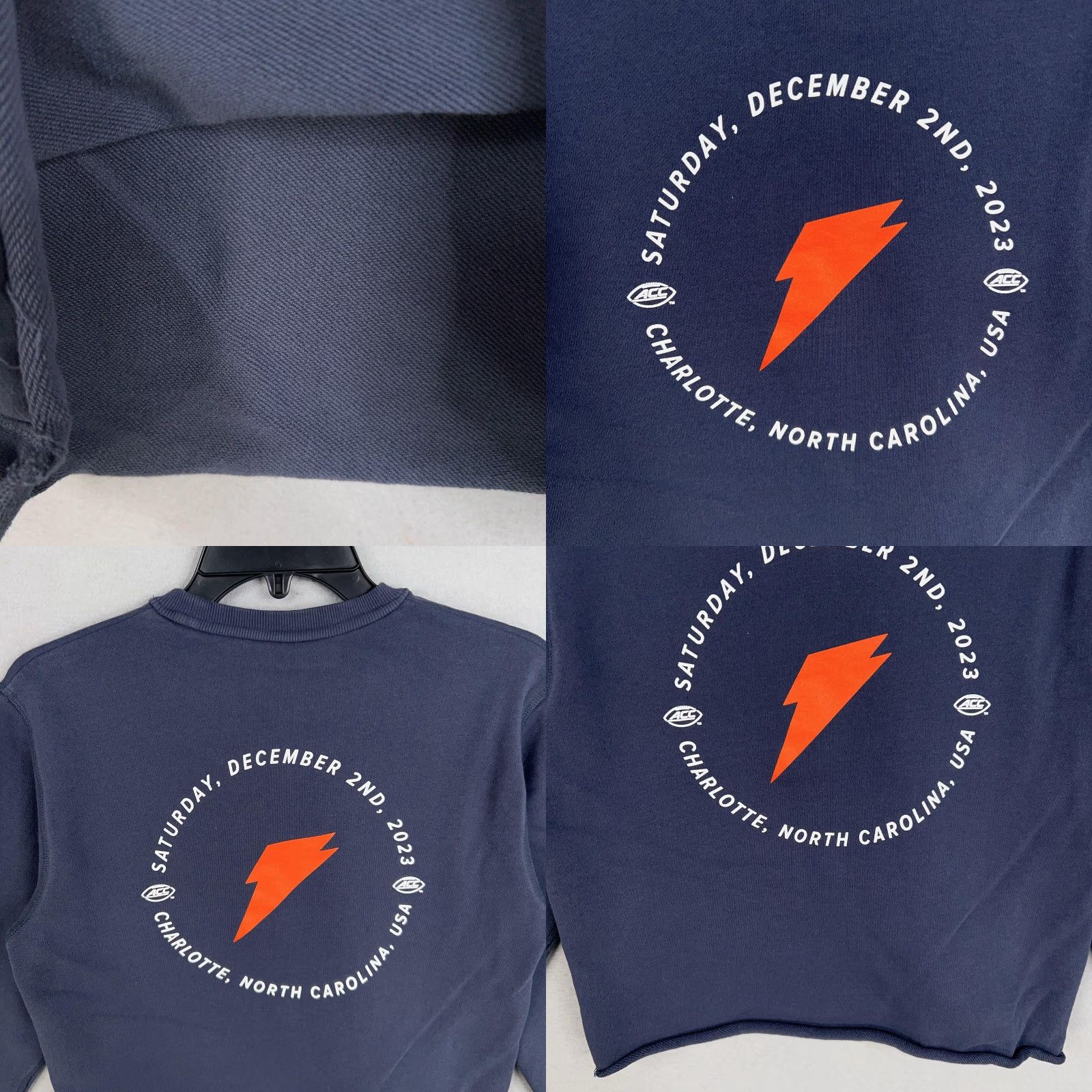 Vintage Gatorade Sweatshirt Womens Small Navy Blue Cropped Crewneck ACC Charlotte 2023 Size S / US 4 / IT 40 - 8 Thumbnail