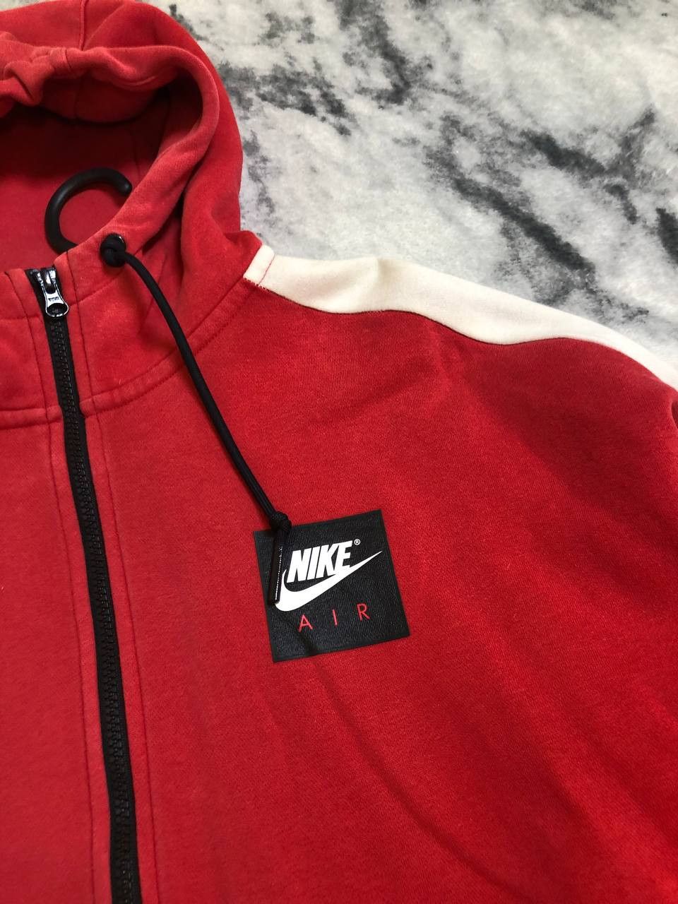 Nike Fleece Hoodie Nike Air White Red Nike Hoodie Nike Size US M / EU 48-50 / 2 - 2 Thumbnail