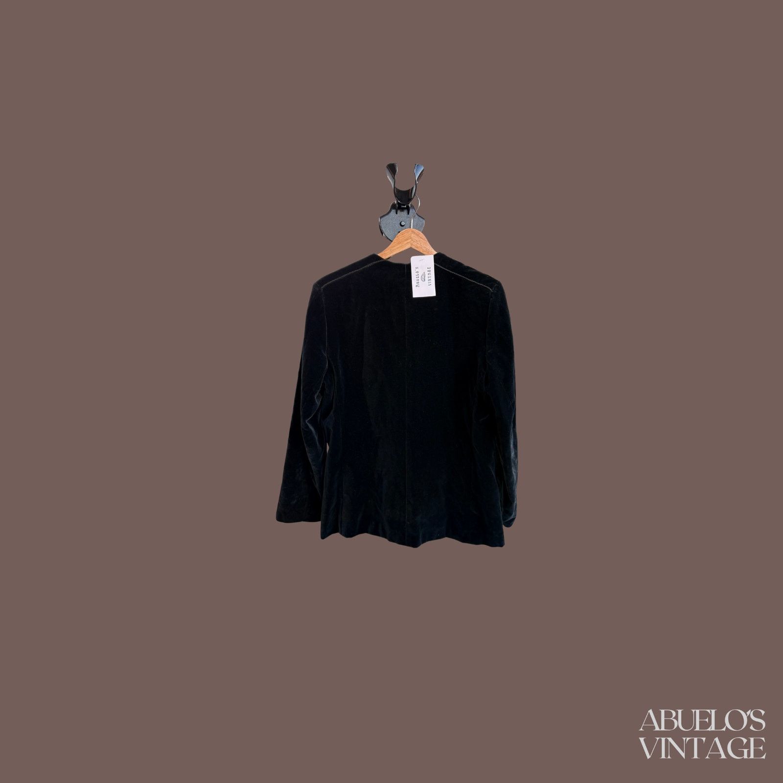 Vintage VTG Velvet Jacket | I. Magnin Black | Minimal Core Size S / US 4 / IT 40 - 5 Thumbnail