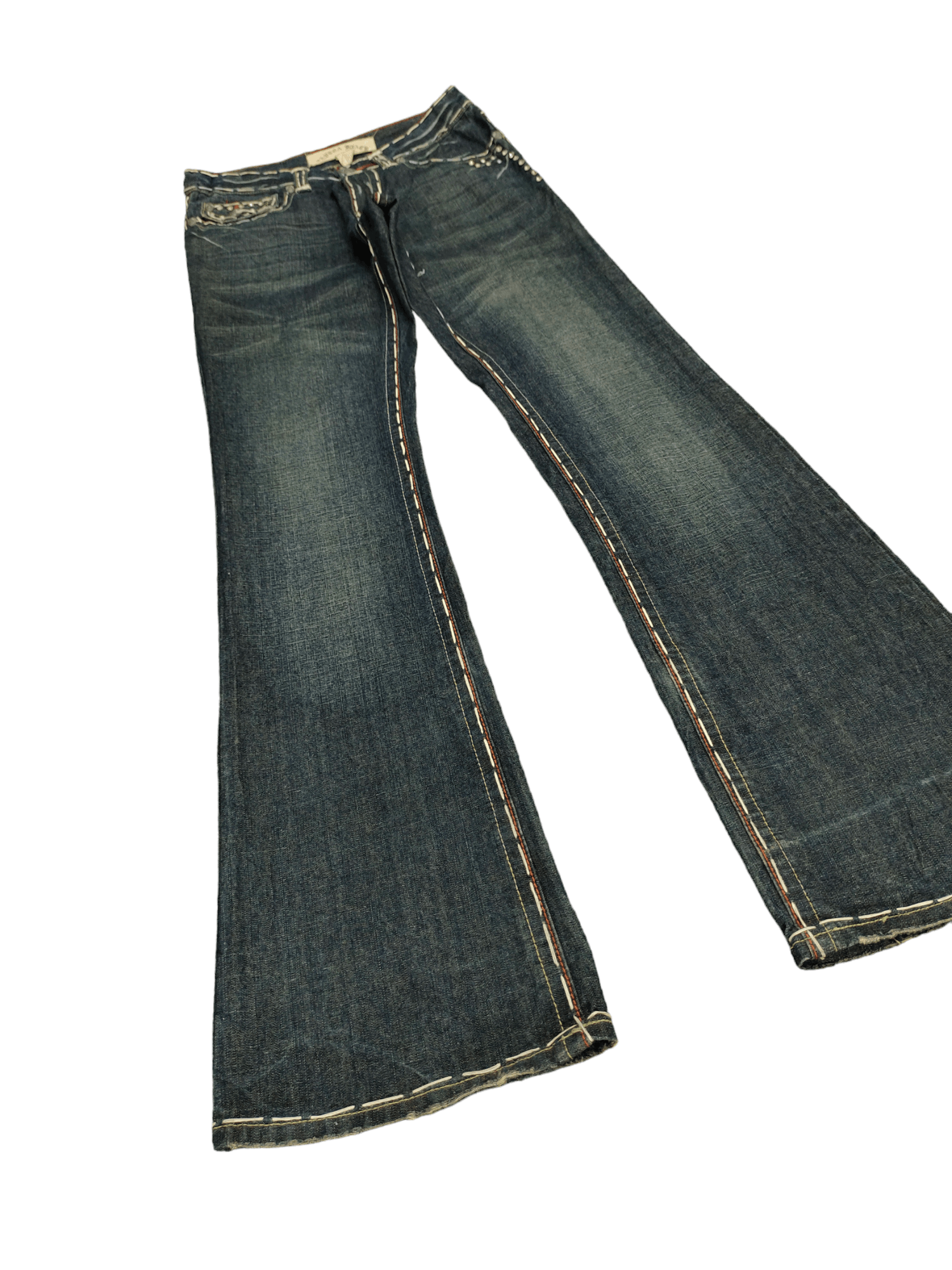 Le Grande Bleu (L.G.B.) Flare Jeans Laguna Beach Usa Boot Cut Y2k Affliction Style Size US 30 / EU 46 - 12 Thumbnail