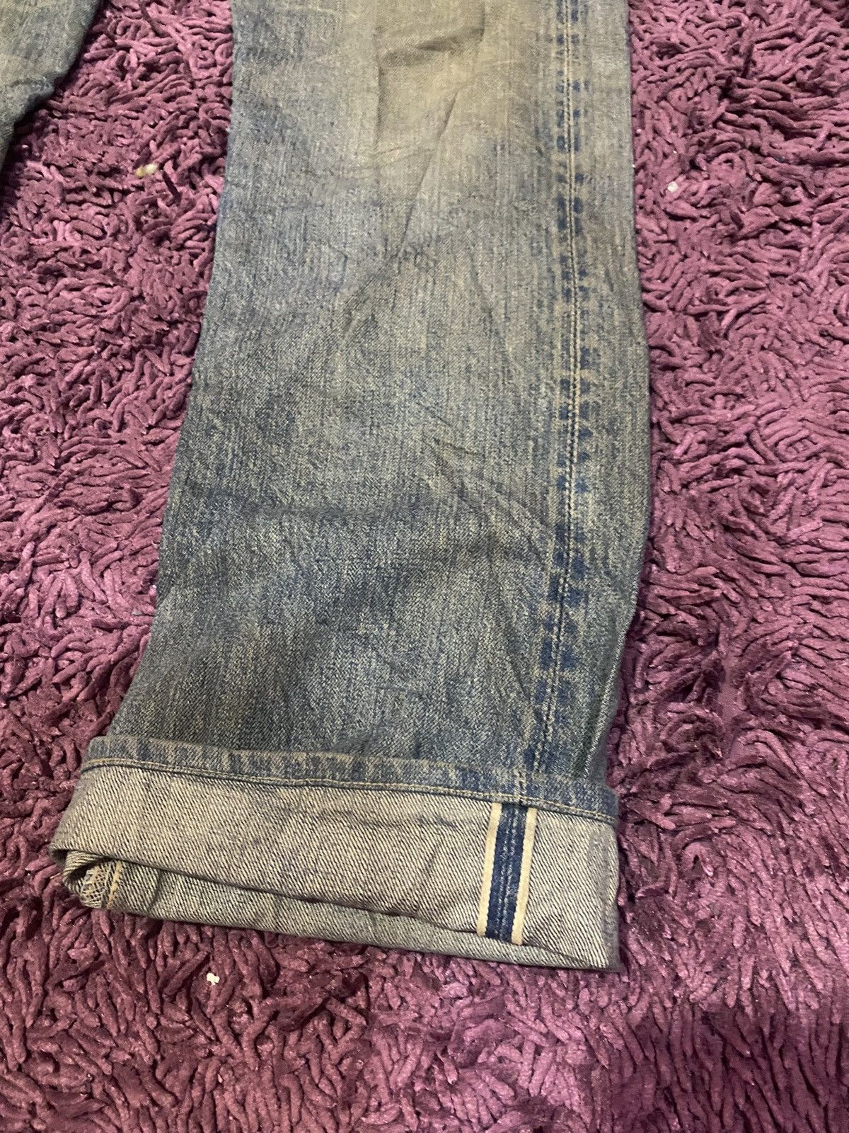 Levi's Vtg Trashed Levis 501xx BIG E 4501 WW2 Selvedge Jeans Size US 30 / EU 46 - 3 Thumbnail