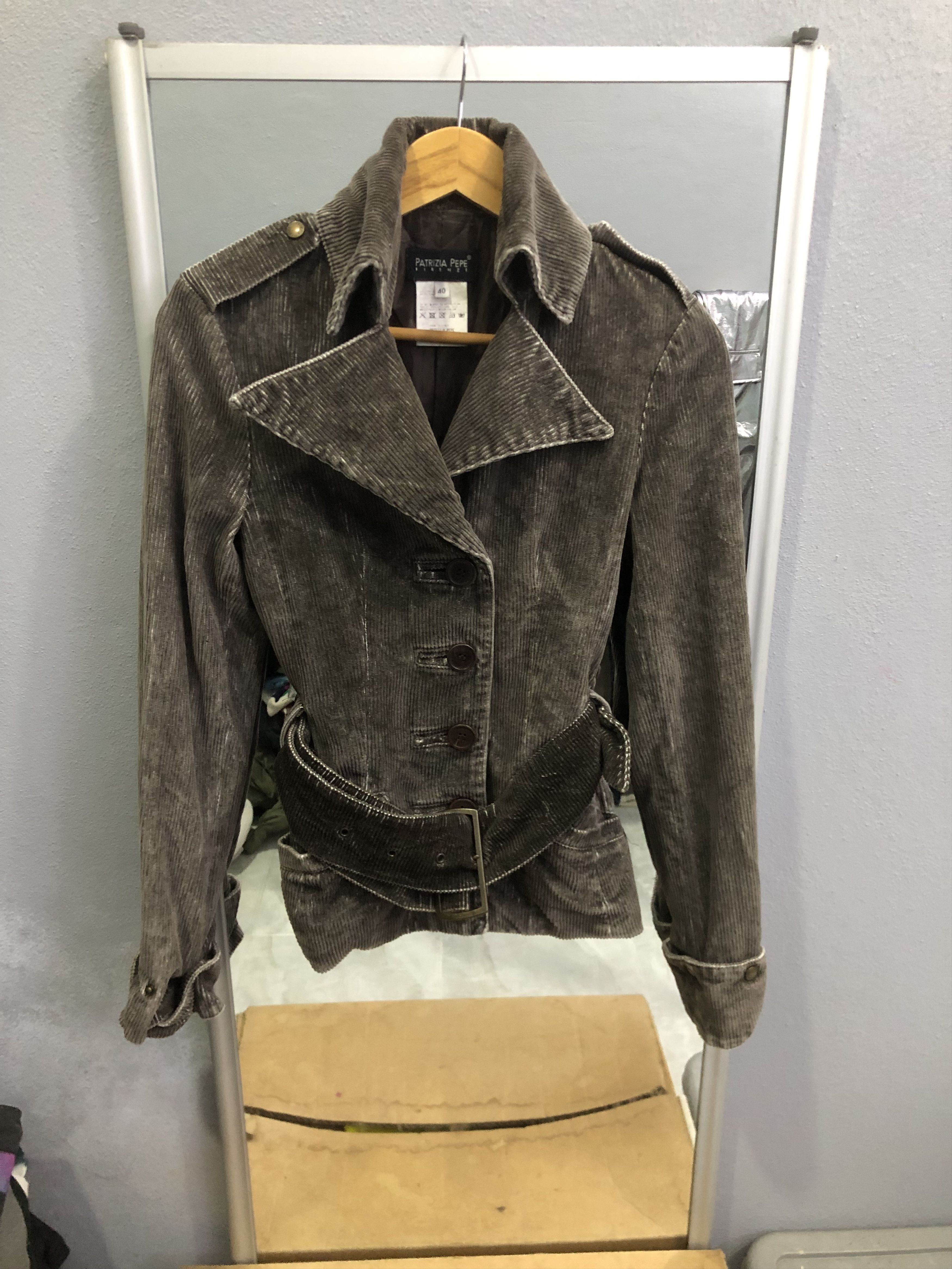Patrizia Pepe Patrizia Pepe Firenze Corduroy Belted Jacket Italy Size S / US 4 / IT 40 - 1 Thumbnail