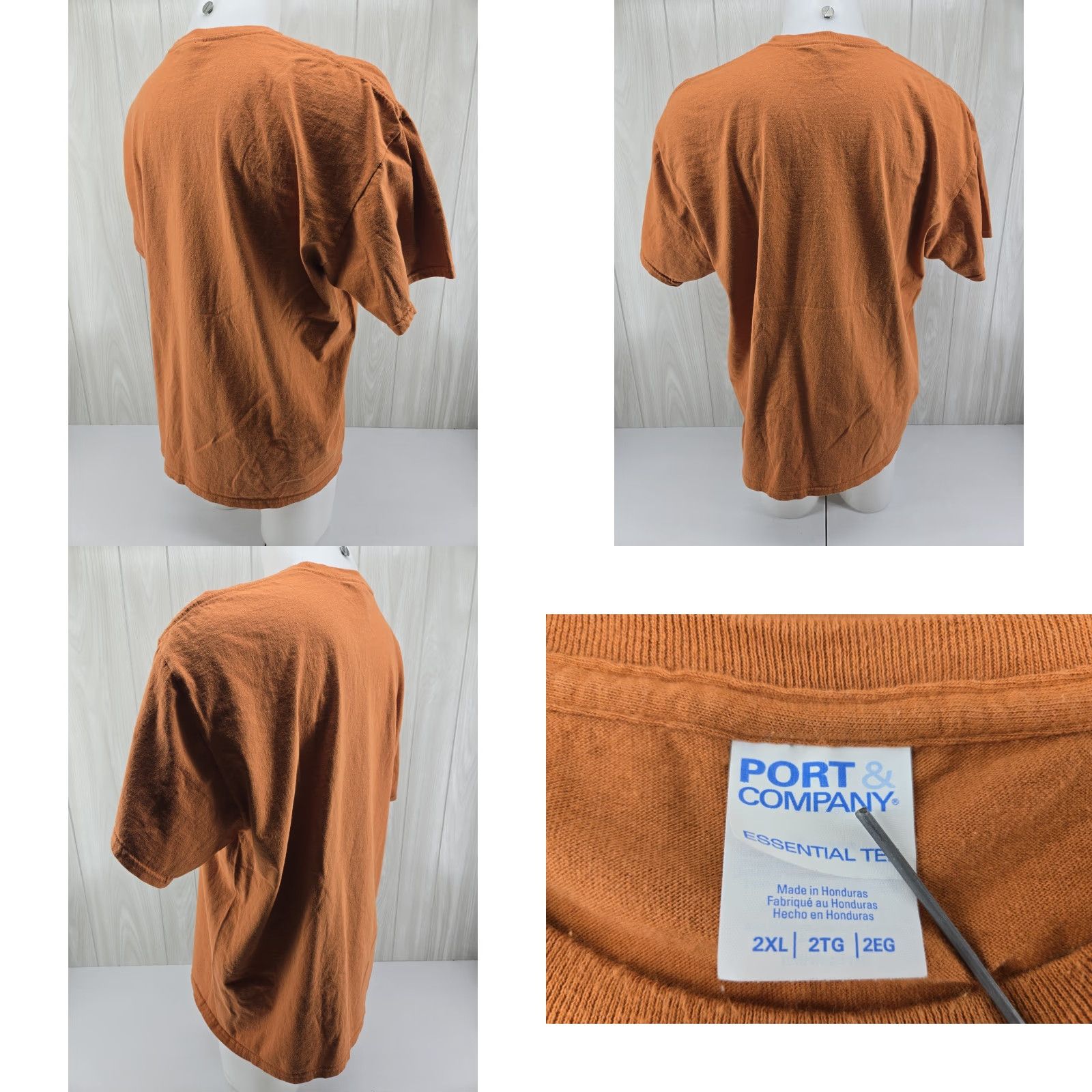 Port & Company Pike Place Market Seattle Washington Graphic T-shirt Men's 2XL Orange Port & Company Shirt Short Sleeve Crew Neck City Logo Size US XXL / EU 58 / 5 - 8 Thumbnail