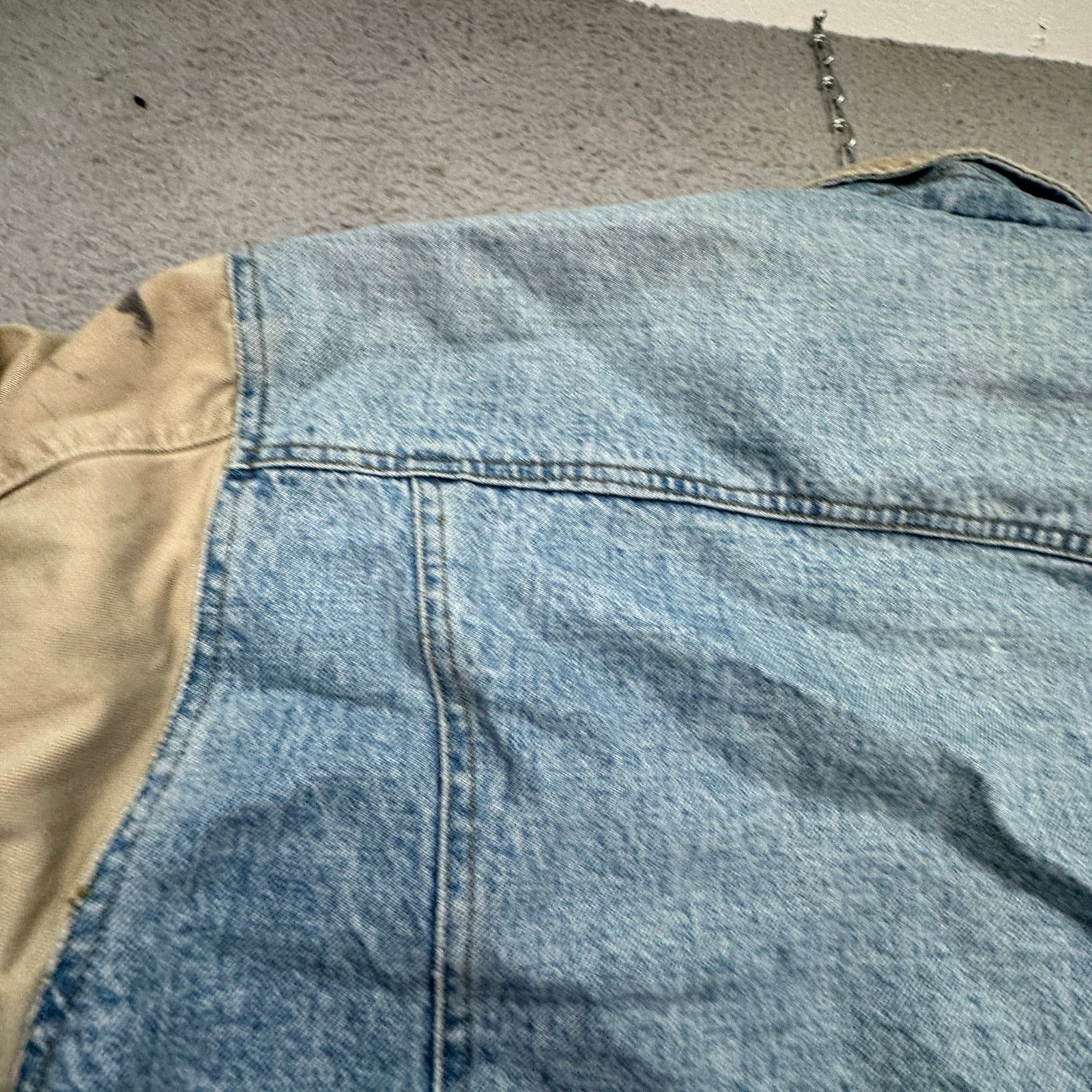 Gap VTG GAP Denim Twill Bomber Jean Jacket XL Lined Distressed Size US XL / EU 56 / 4 - 13 Thumbnail