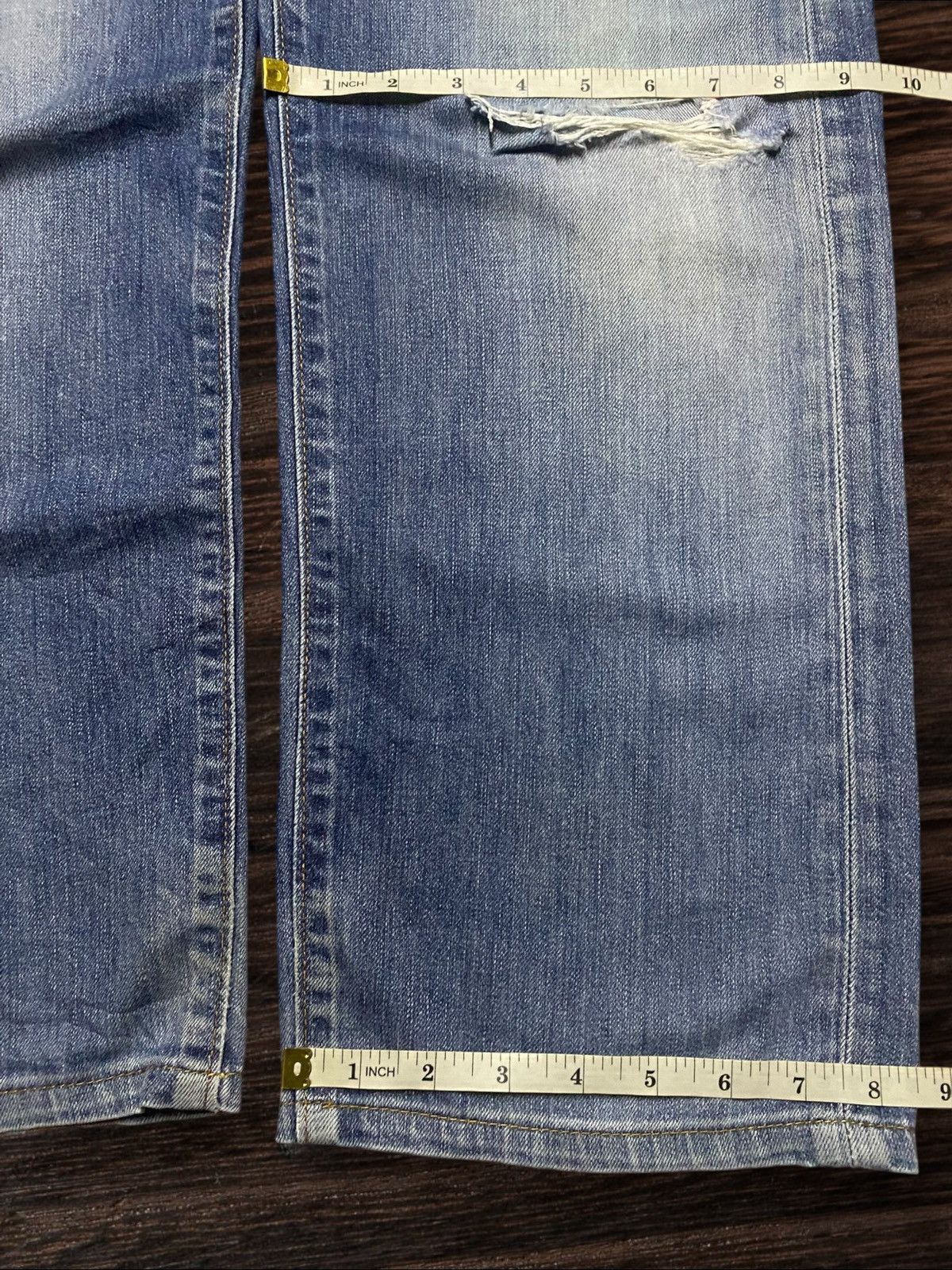 Levi's Vintage Levis 505 Faded Wash Distressed Loose Jeans Size US 33 - 15 Thumbnail