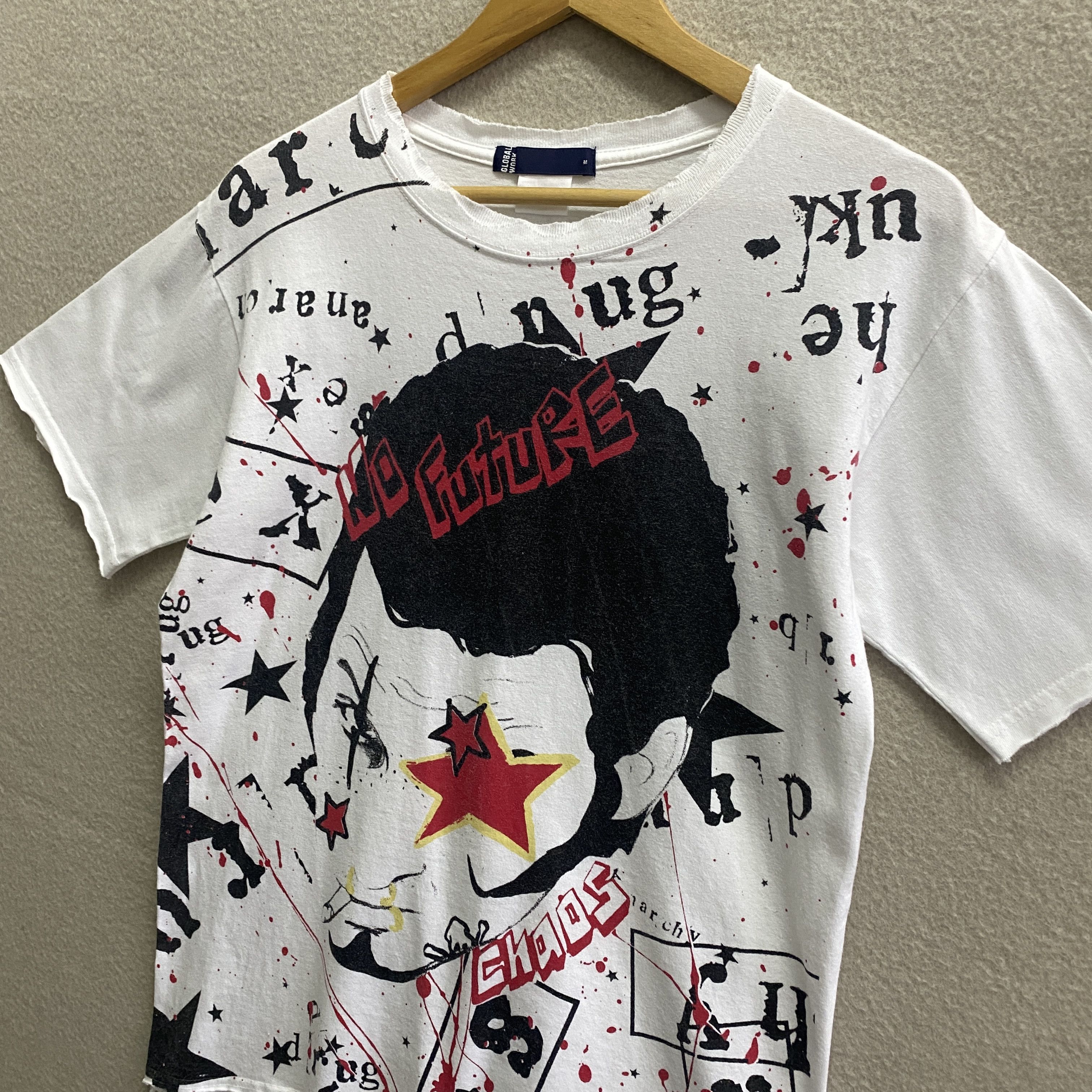 Global Work × If Six Was Nine × Japanese Brand Global Work Distressed Design Tshirt Size US M / EU 48-50 / 2 - 3 Thumbnail