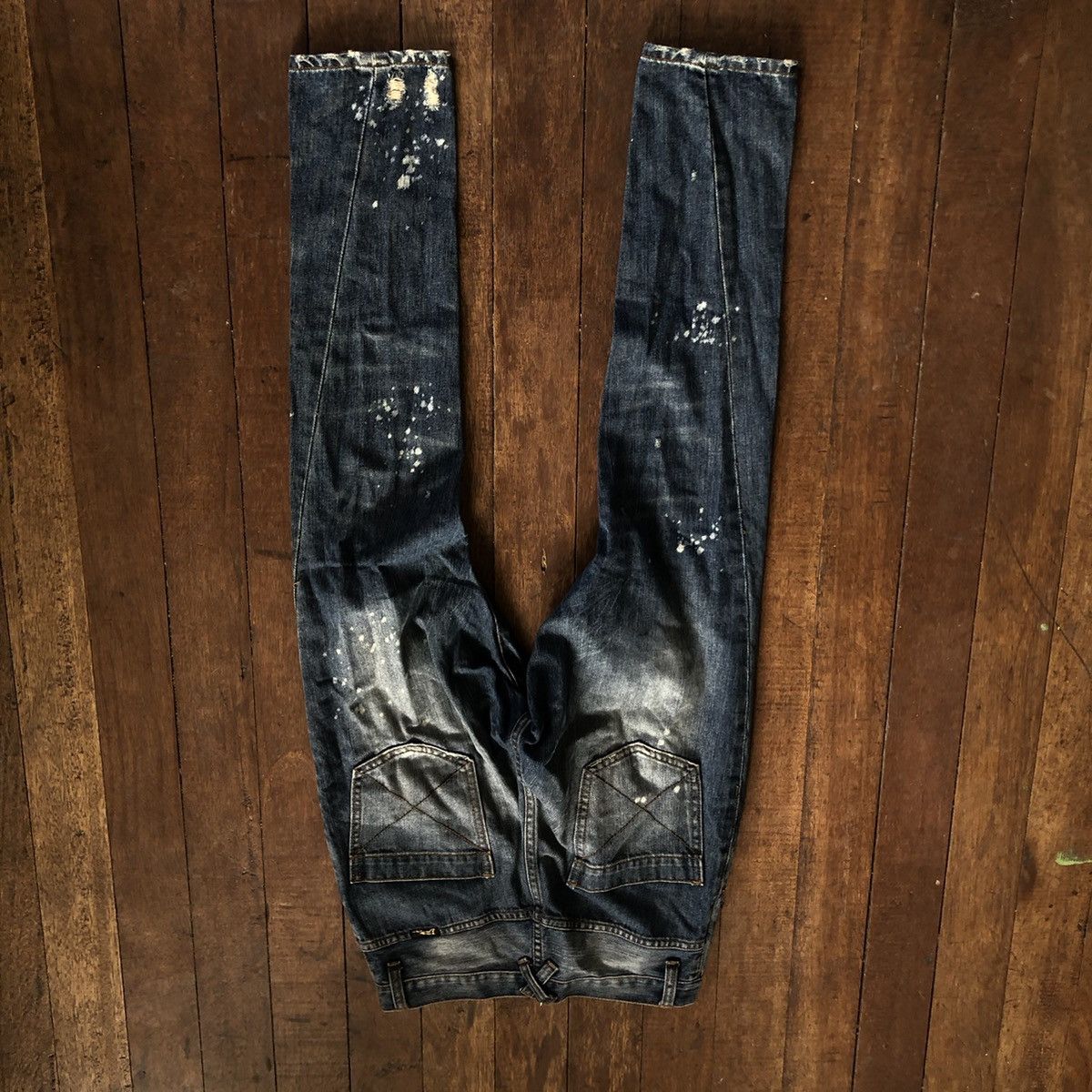 20471120 Hyoma Paint Splatter Jeans Size 29" - 7 Thumbnail