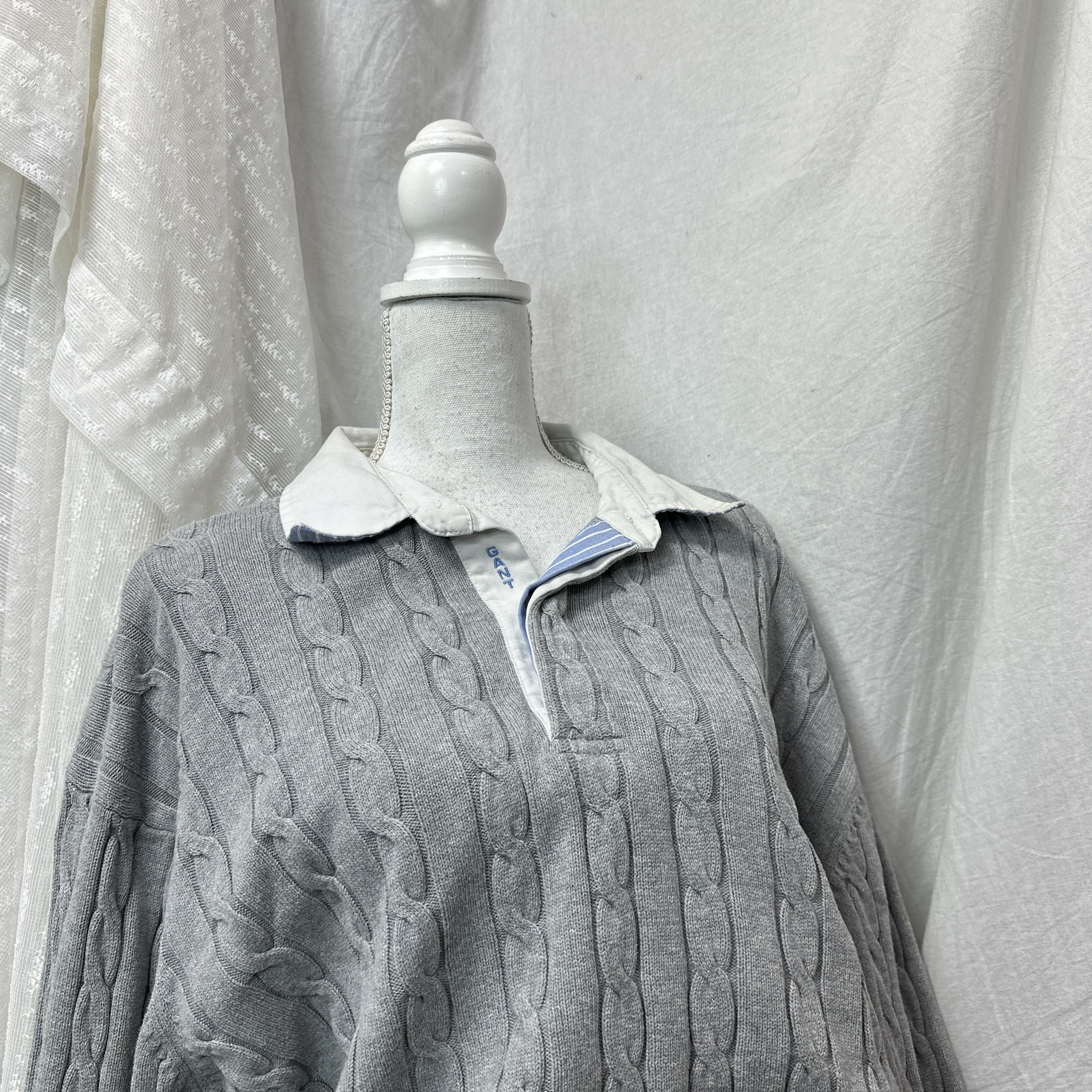 Vintage Vintage Pleated Rugby GANT Shirt Neck Sweater Y2K Size 3XL / US 20-22 - 6 Thumbnail