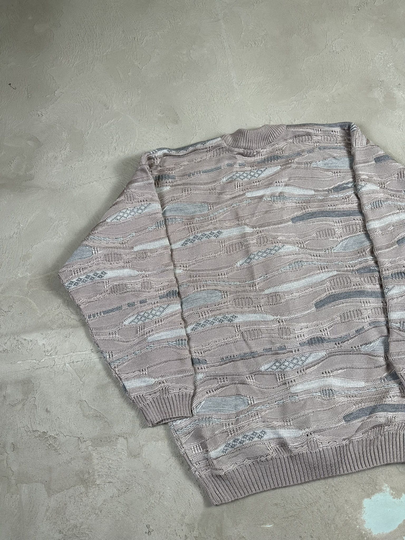 Vintage 80s Vintage 3D Cable Boxy Cardigan Sweater Size US L / EU 52-54 / 3 - 9 Thumbnail