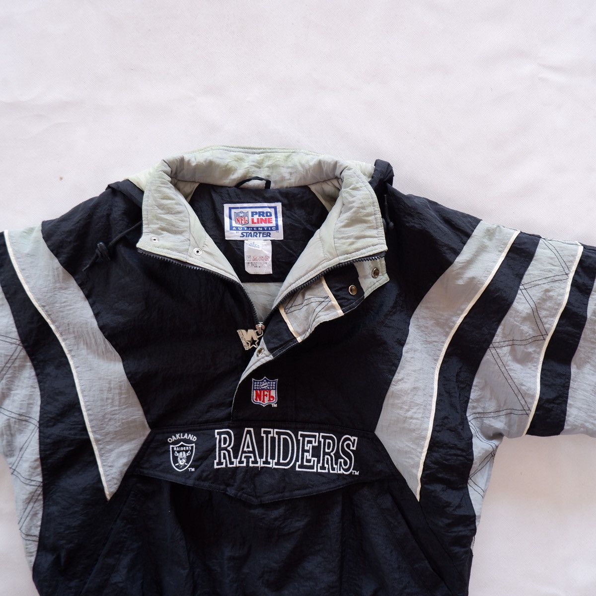 NFL × Starter × Vintage Oakland Raider Starter Half Zip Jacket Size US L / EU 52-54 / 3 - 7 Thumbnail