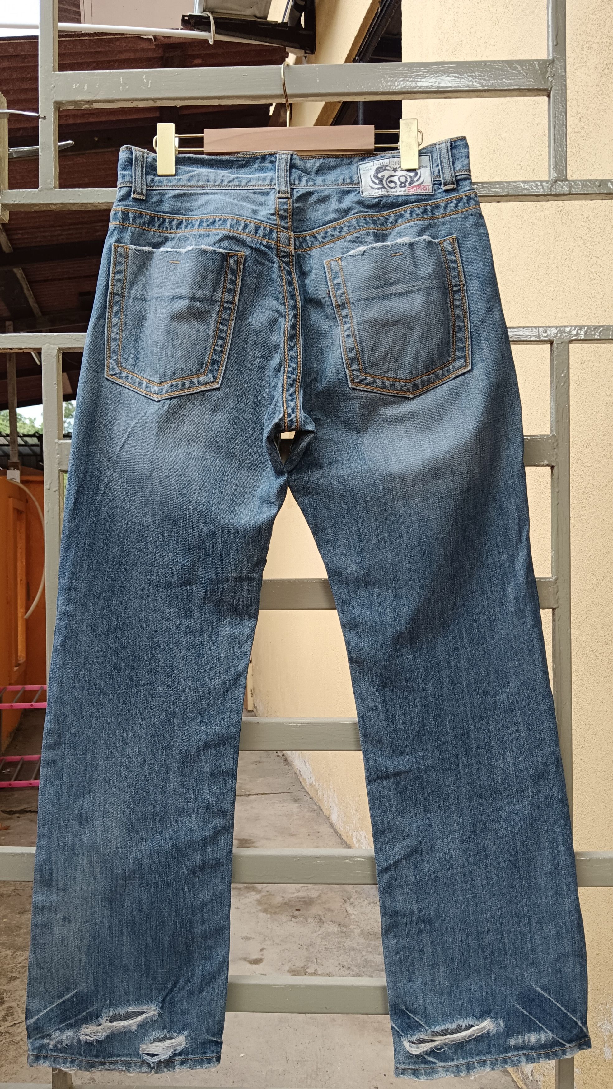 Esprit Vintage Esprit Distressed Handcrafted Punk Denim Size US 32 / EU 48 - 2 Thumbnail