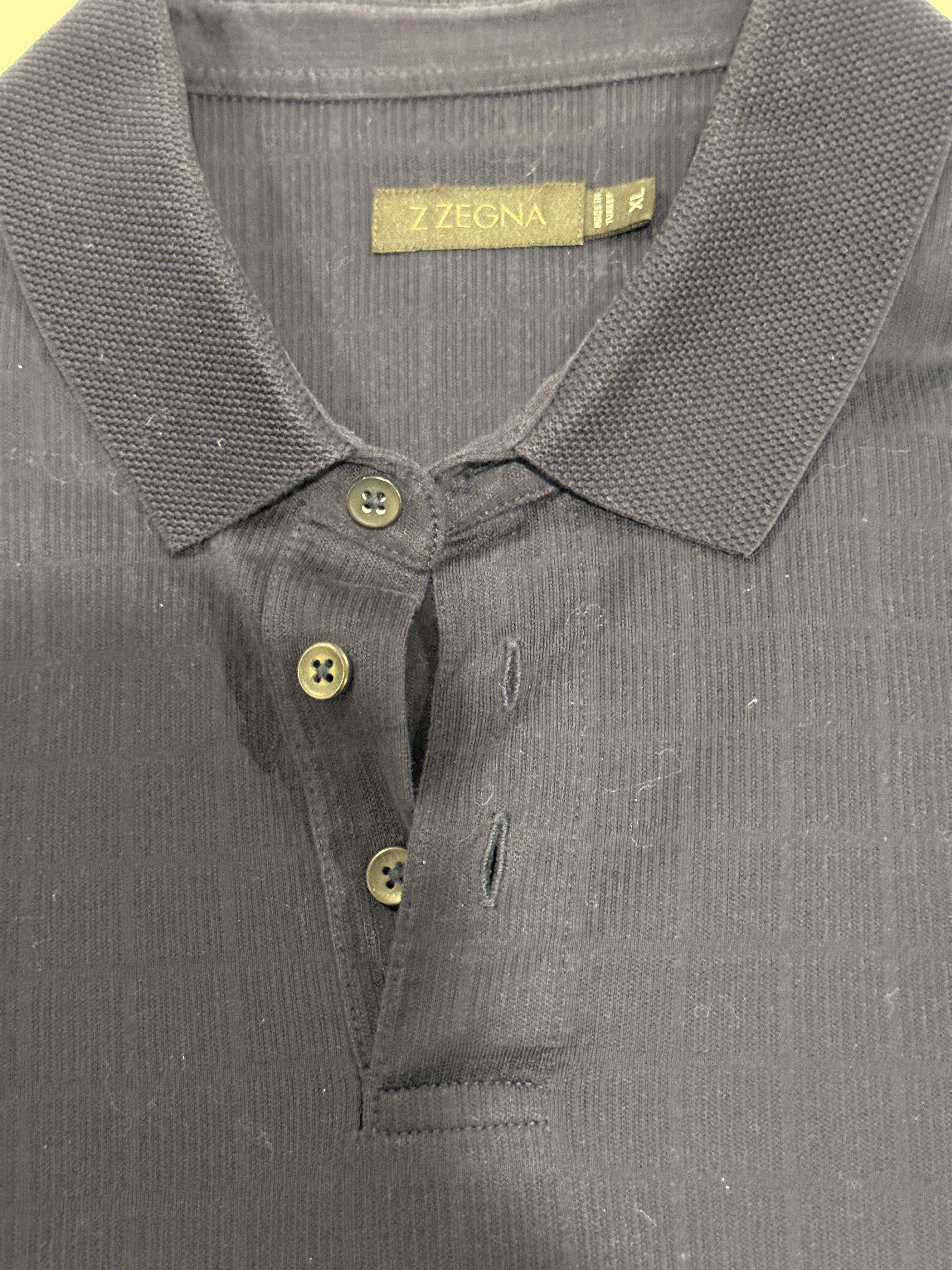 Z Zegna Zegna Polo--ZZegna Line Size XL Navy Size US XL / EU 56 / 4 - 9 Thumbnail
