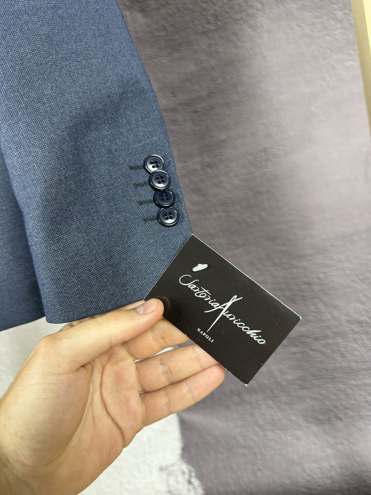 Other P. Langella Bottega italiana pattern blue 2 button 2 pc suit Size 34R - 7 Thumbnail