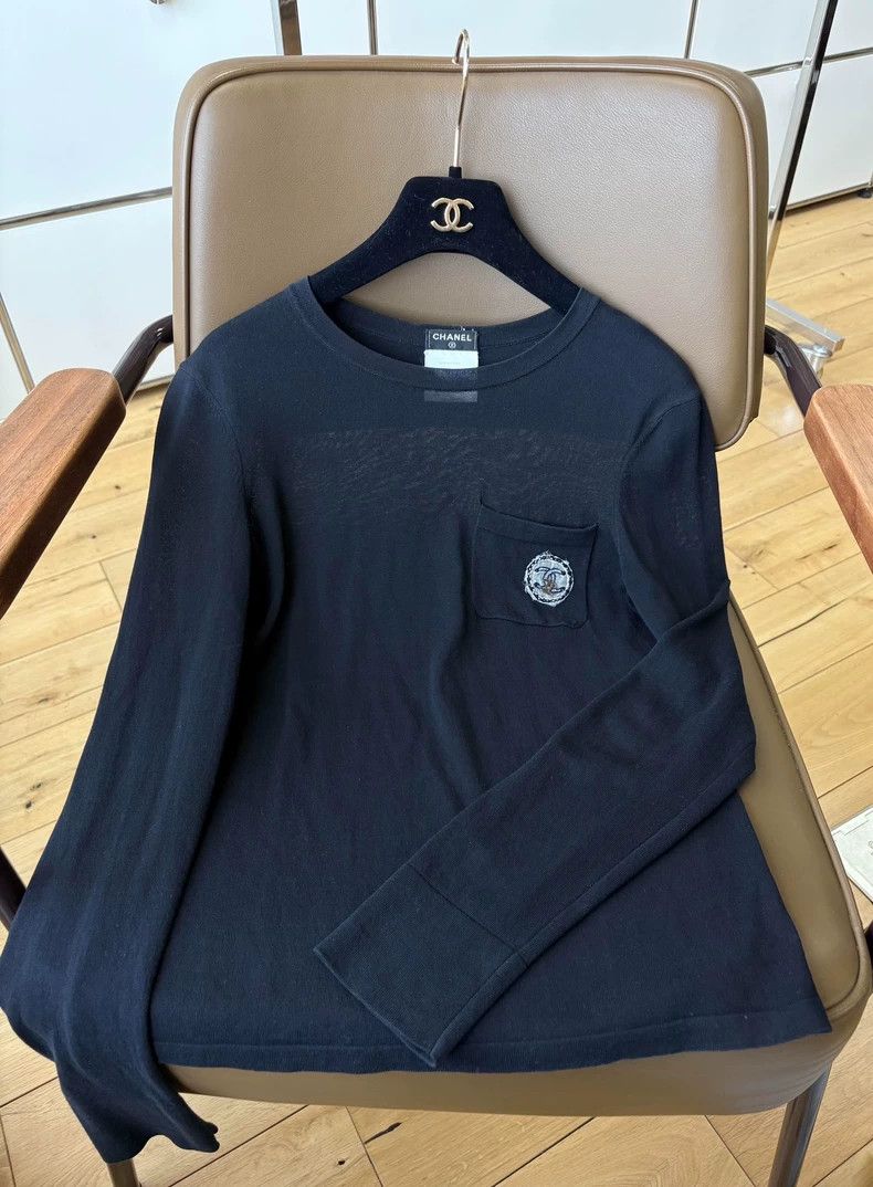 Chanel Chanel Black long-sleeved top 2503-Nextarrow Size XXS / US 00 / IT 34 - 9 Thumbnail