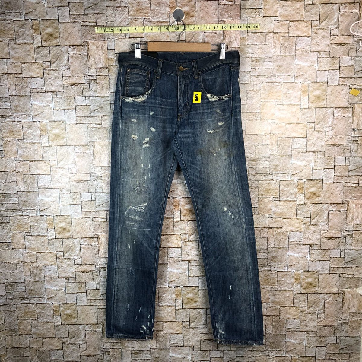 Japanese Brand Japanese Brand Blue Distressed Denim Pants #A997 Size US 28 / EU 44 - 1 Thumbnail