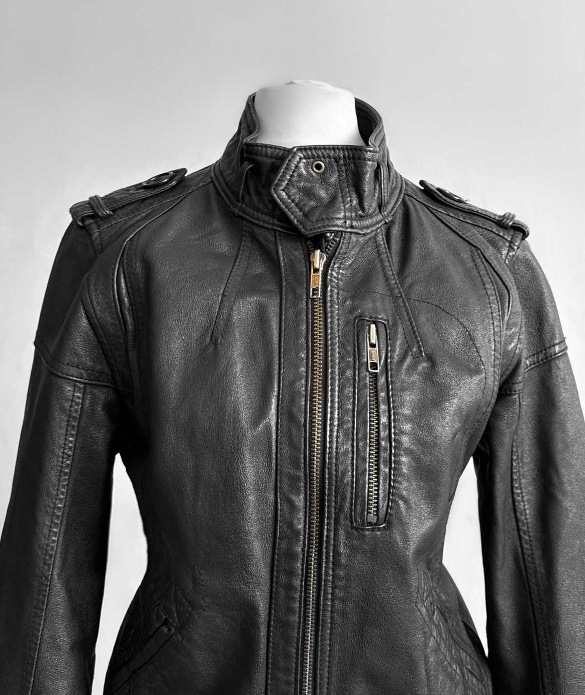 Vintage Amazing leather avant-garde distressed jacket Size M / US 6-8 / IT 42-44 - 5 Thumbnail