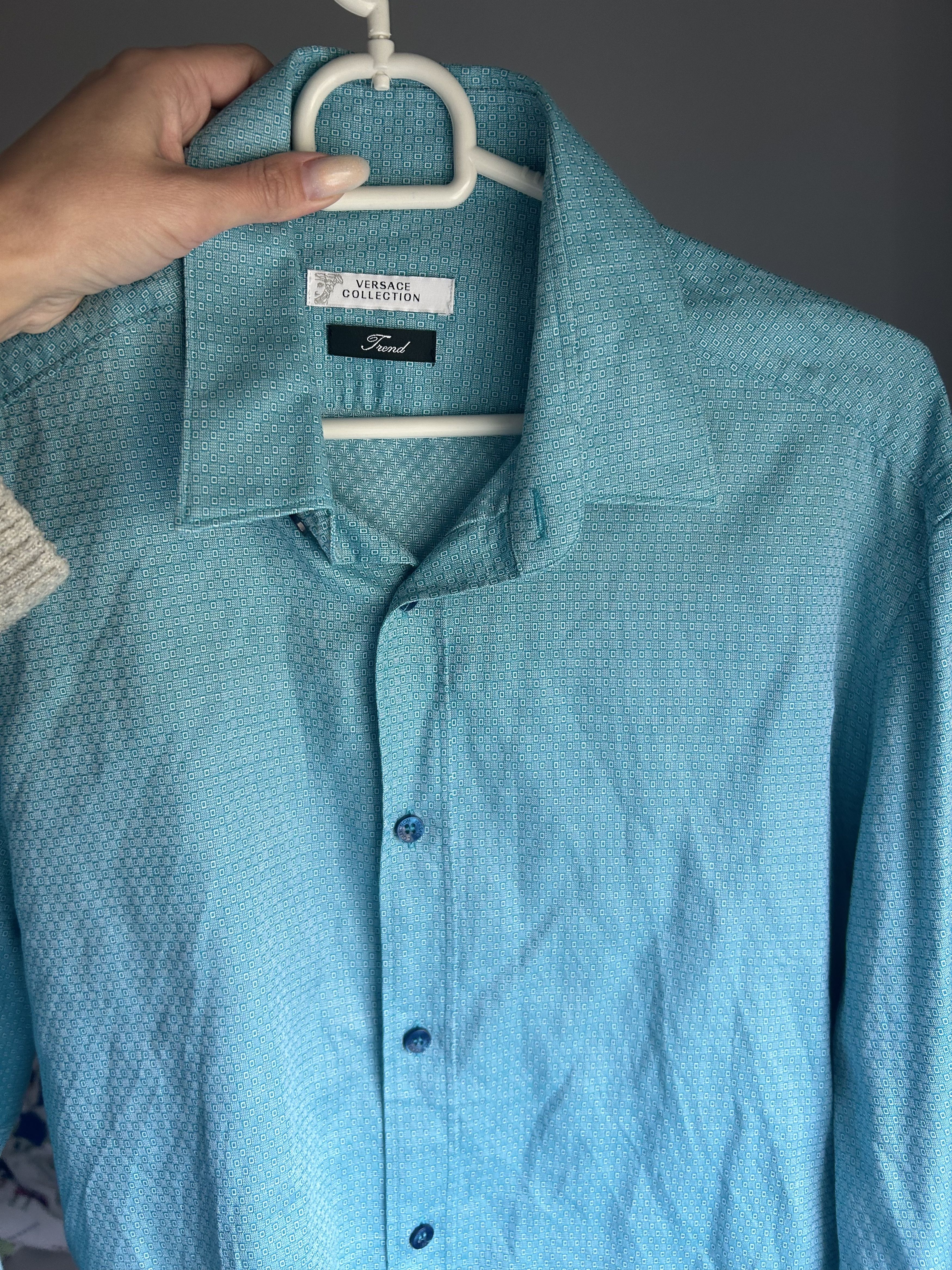 Versace Versace shirt blue vintage Size US M / EU 48-50 / 2 - 5 Thumbnail