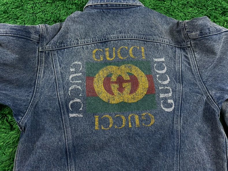 Gucci Gucci Rhinestone retro logo denim cotton jacket 2503-Nextar Size US S / EU 44-46 / 1 - 3 Thumbnail