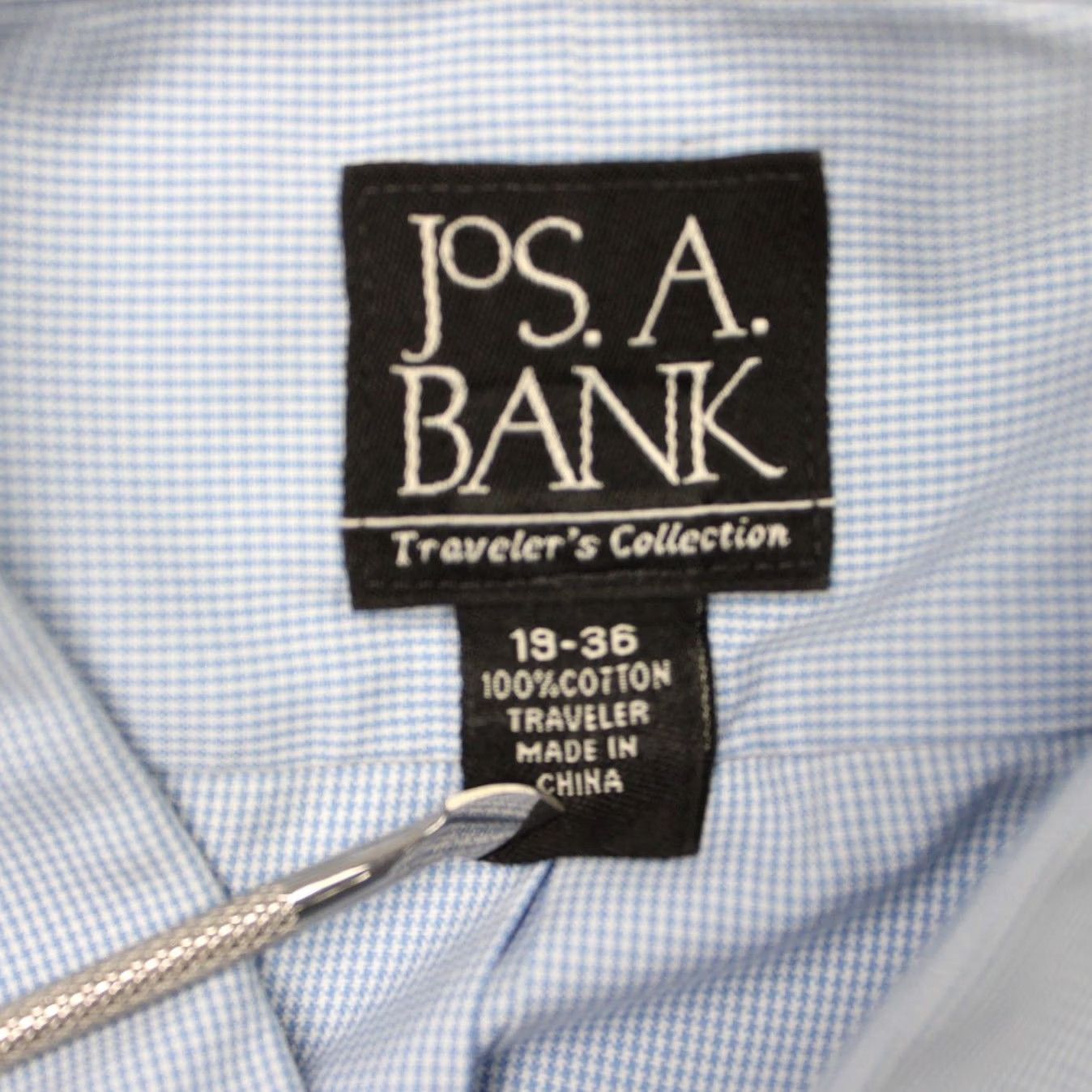 Jos. A. Bank Jos. A. Bank Shirt Mens 19, 36 Blue Traveler 100% Cotton Long Sleeve Button Down Dress Shirt Mens Blue 100% Cotton Classic Checked Decade- N/A Size US XXL / EU 58 / 5 - 6 Thumbnail
