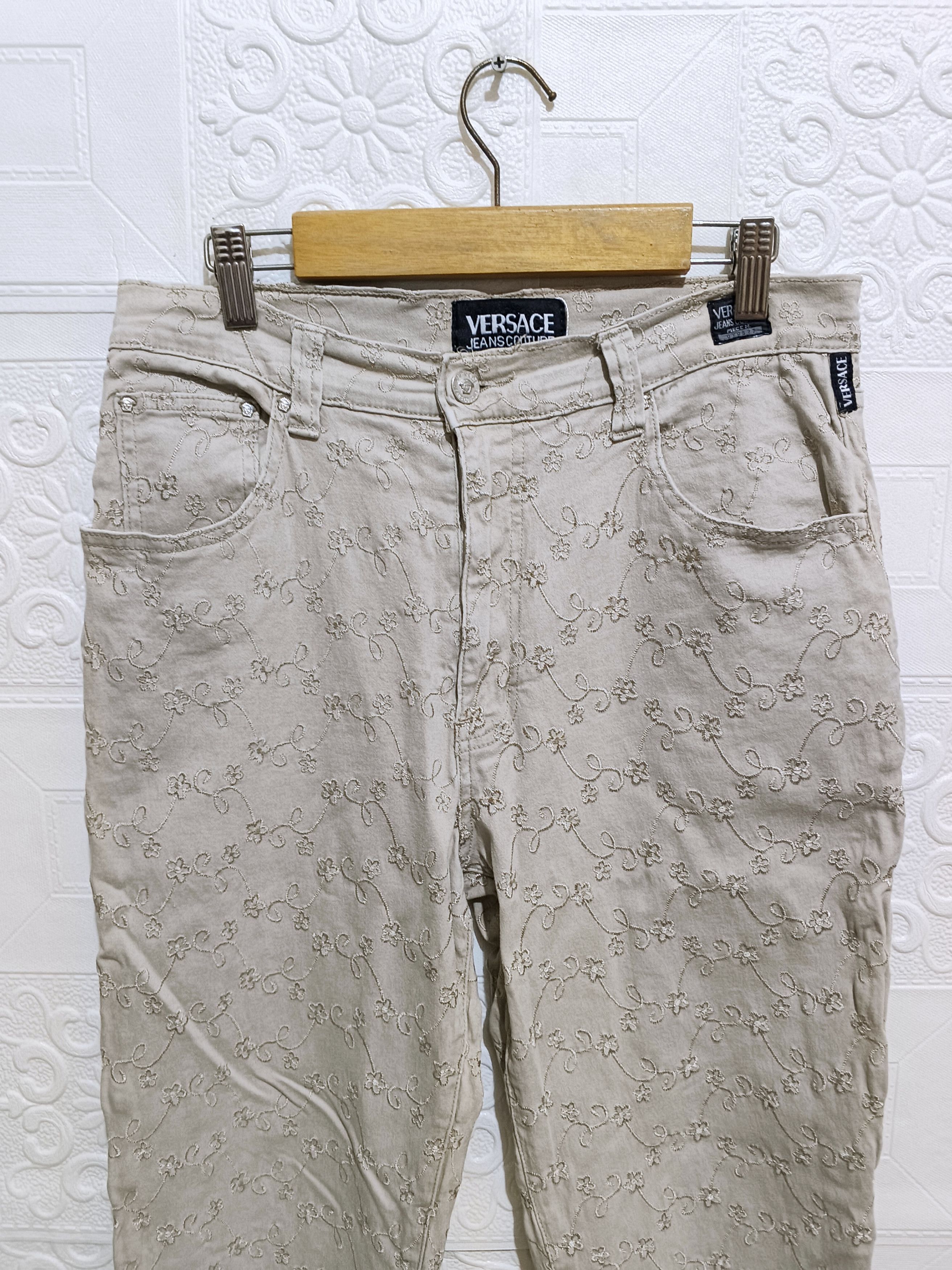 Versace Jeans Couture 90s Versace Jeans Couture Flower Pattern Size 30" / US 8 / IT 44 - 3 Thumbnail