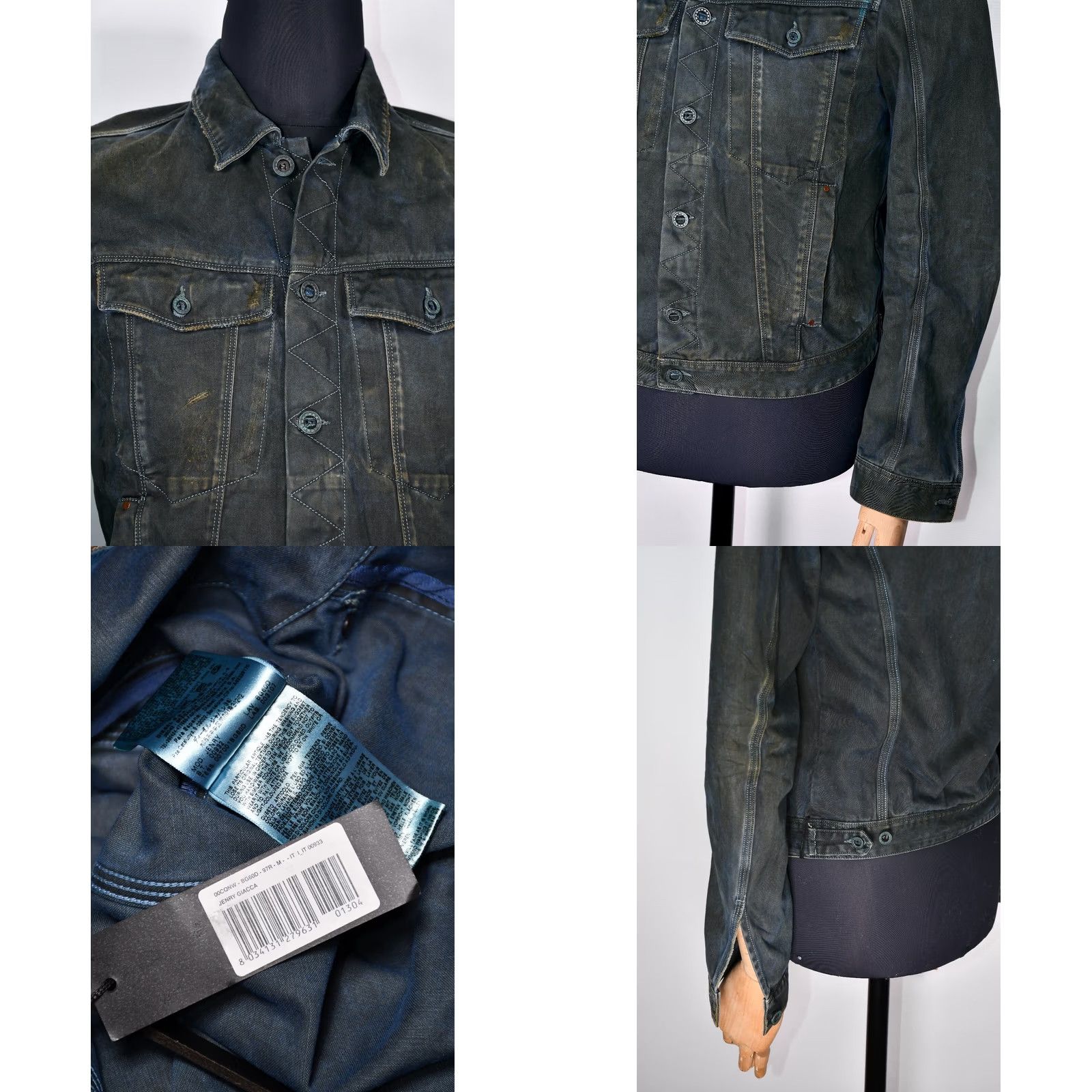 Diesel Diesel Black Gold Jacket Jenry Giacca Trucker Denim 100% Cotton Size M Black Mens Shirt Jacket Size US M / EU 48-50 / 2 - 8 Thumbnail