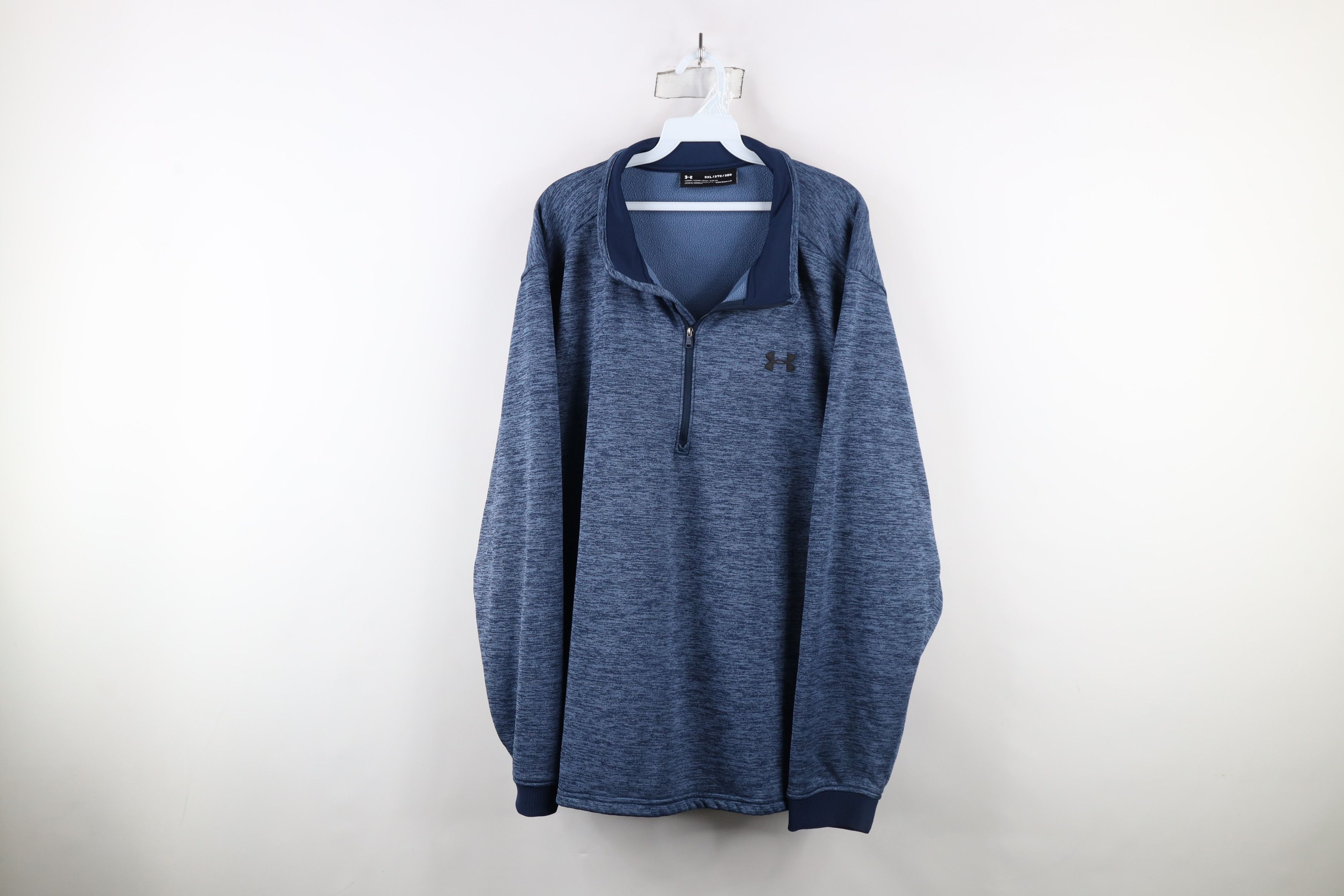 Under Armour × Vintage Under Armour ColdGear Half Zip Fleece Pullover Sweater Blue Size US XXL / EU 58 / 5 - 1 Thumbnail