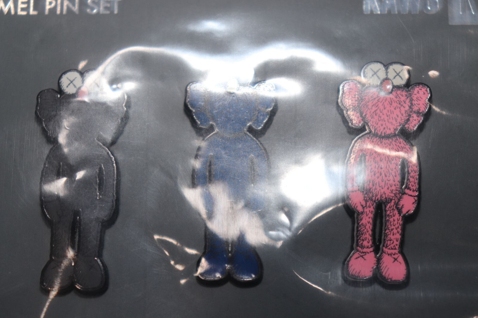 Kaws KAWS NGV BFF Enamel Pin Set - Black, Blue, & Pink Kawsone Size ONE SIZE - 4 Thumbnail
