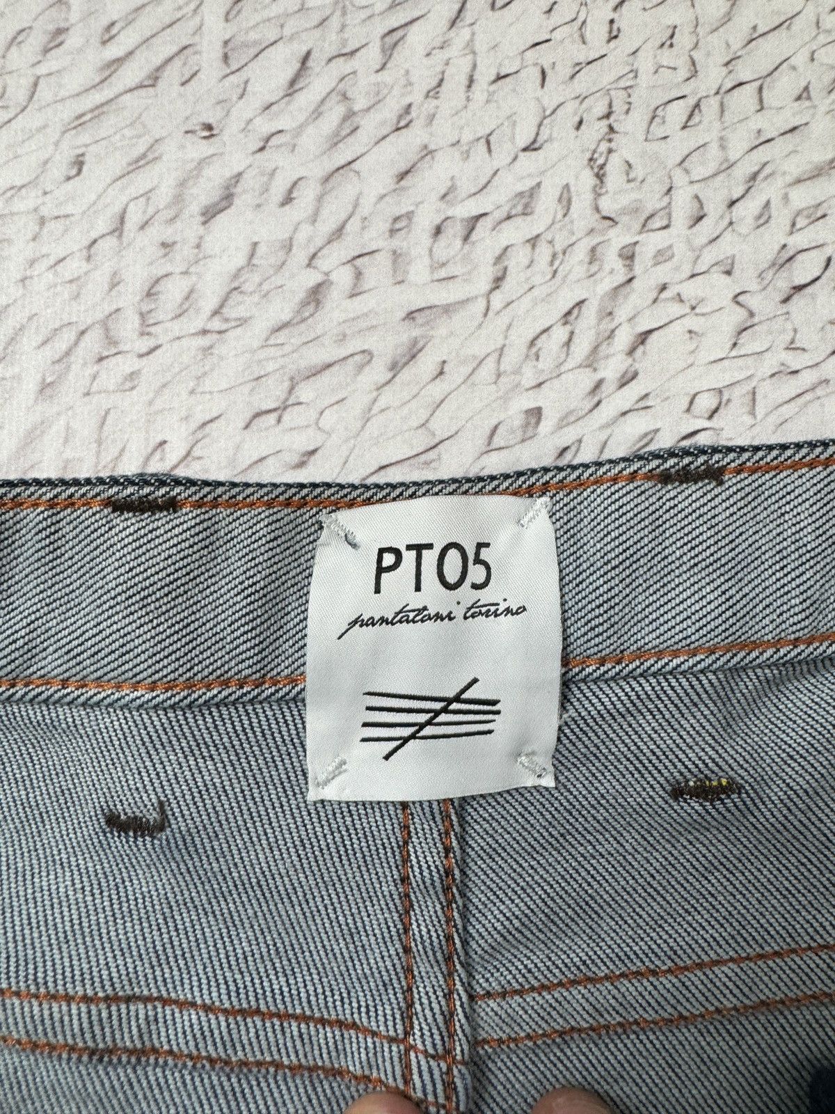 Indigo Pantaloni Torino PT05 cropped Jeans Grunge Relaxed Fit Dark Size US 33 - 10 Thumbnail