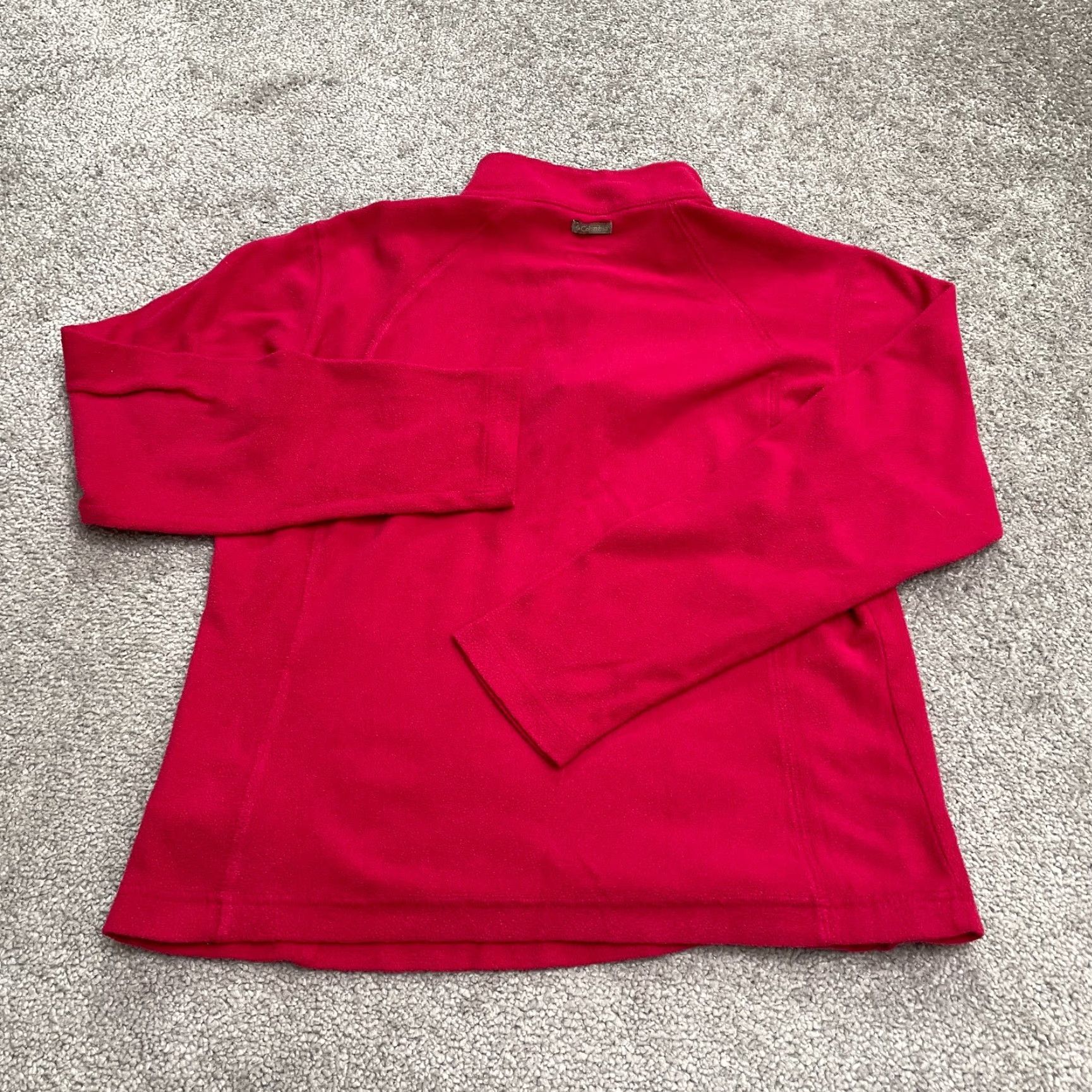 Vintage Columbia Fleece Jacket Women Red Small 1/4 Zip Lightweight Outdoor Casual Regular Fit Size S / US 4 / IT 40 - 2 Thumbnail