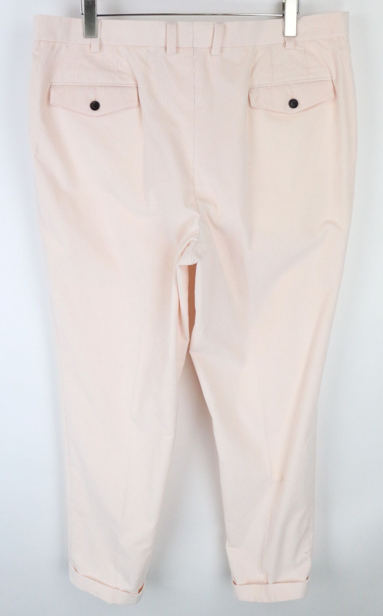 Suitsupply BLAKE UK48R Pink Cotton Pleated Corduroy 72698 Size 48R - 2 Thumbnail