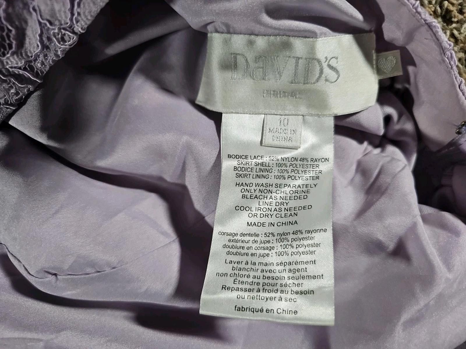 Other Davids Bridal Sz 10 Purple Dress Size L / US 10 / IT 46 - 7 Thumbnail