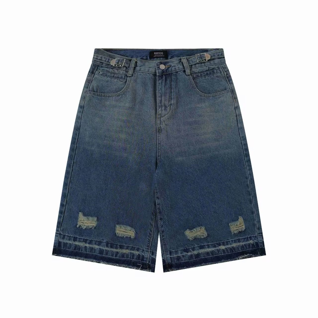 Other Distressed Baggy Washed Denim Shorts Size US 33 - 4 Thumbnail