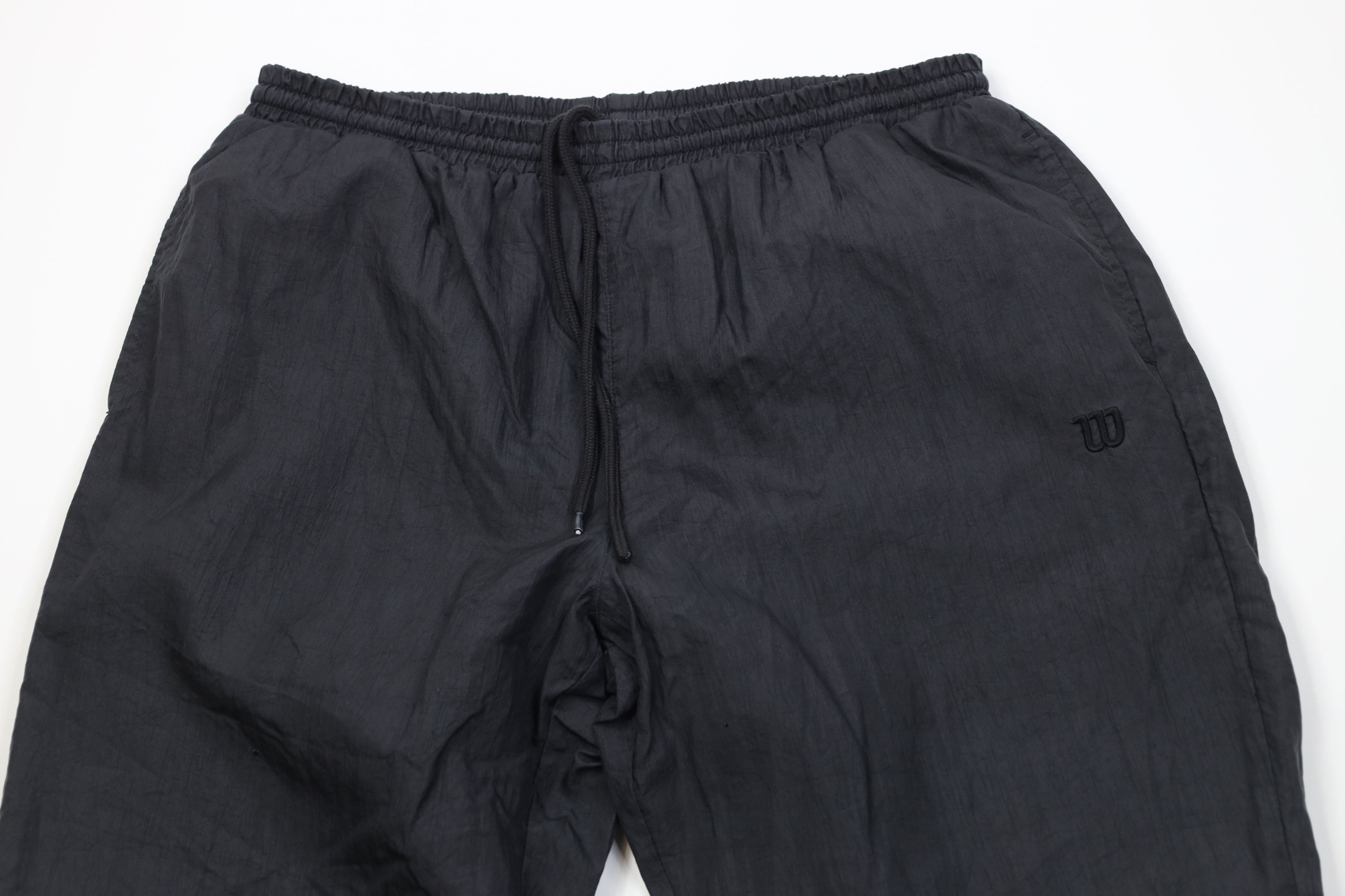 Wilson Vintage 90s Wilson Lined Windbreaker Joggers Pants Black Size US 36 / EU 52 - 2 Thumbnail