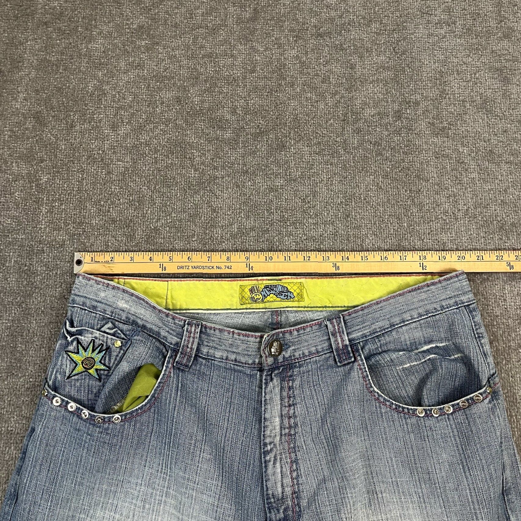 Vintage VINTAGE MISKEEN Original Jeans Mens 42 Cropped 13" Baggy Denim Slacker Y2K Pants Size US 42 / EU 58 - 5 Thumbnail