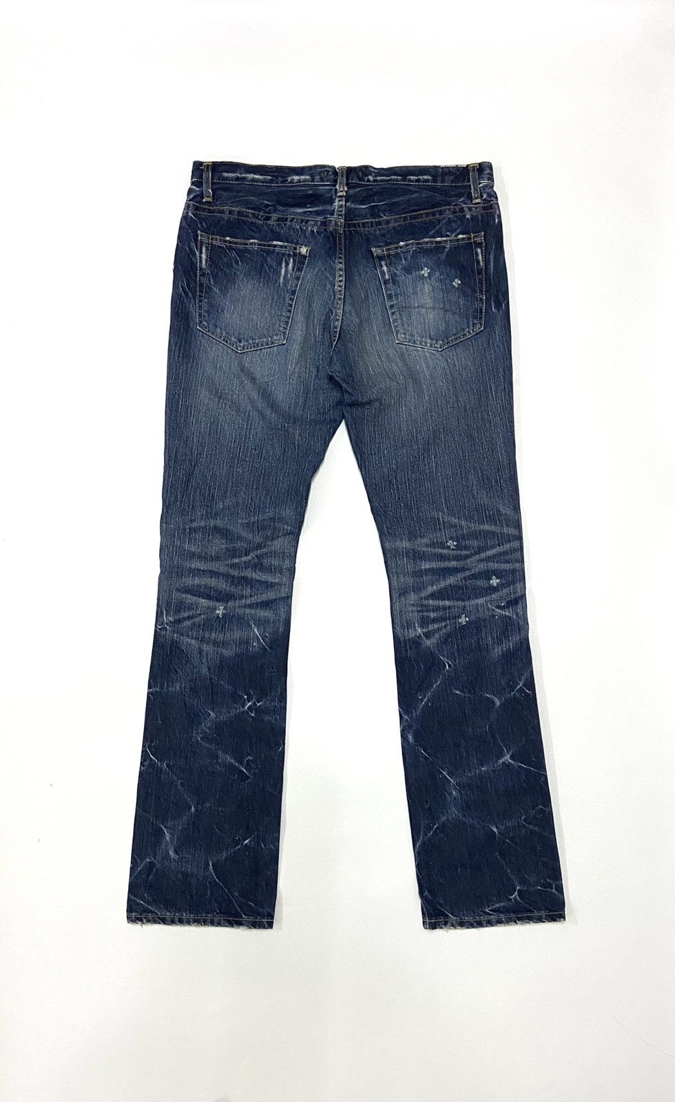 Japanese Brand BLUE WAY DISTRESSED JEANS Size US 34 / EU 50 - 4 Thumbnail