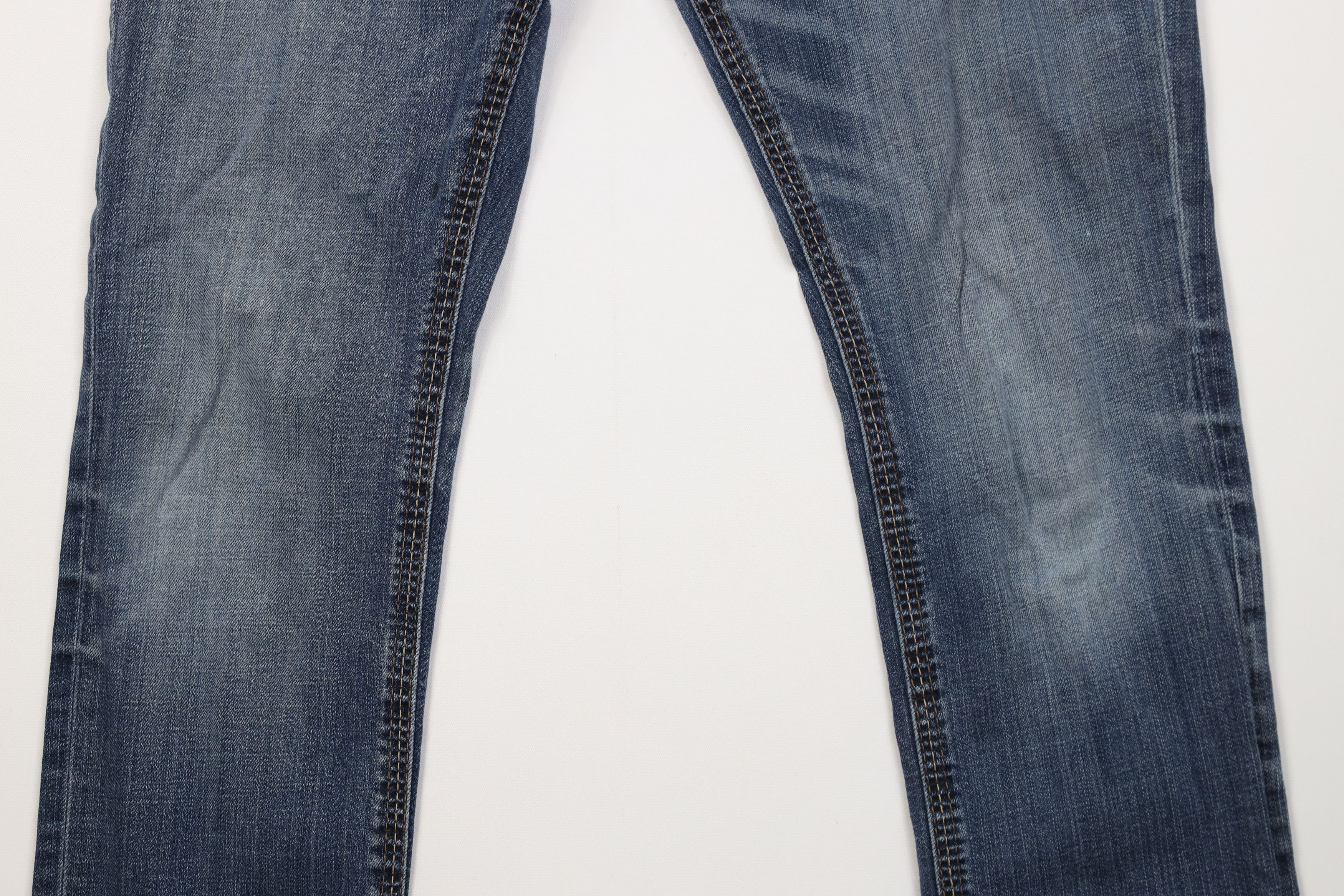 Vintage Buckle BKE Thick Stitch Jake Straight Leg Denim Jeans Blue Size US 33 - 3 Thumbnail