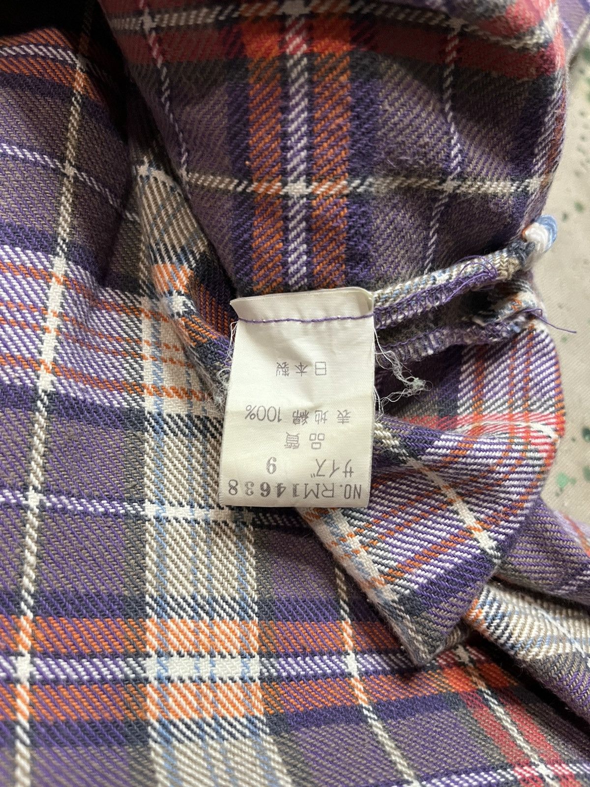 Issey Miyake Vintage Issey Sport Mandarin Collar Plaid Flannel Shirt Size L / US 10 / IT 46 - 3 Thumbnail