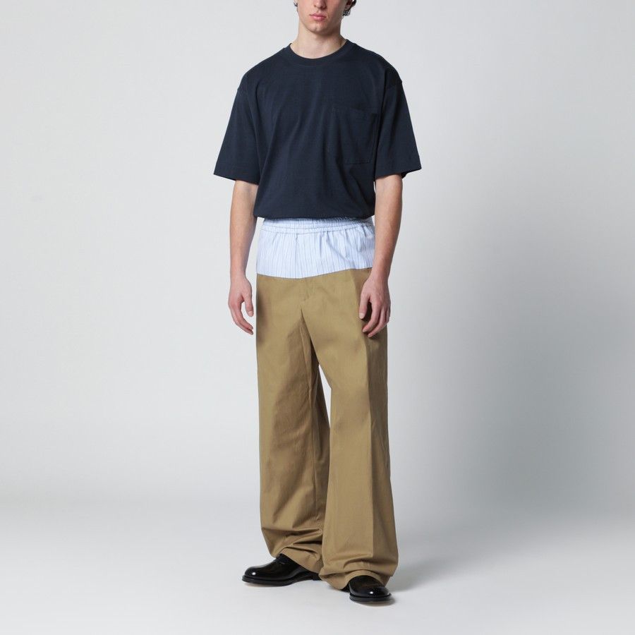 Dries Van Noten o1d2blof0226 Cotton T-Shirt in Navy Blue Size US S / EU 44-46 / 1 - 2 Thumbnail