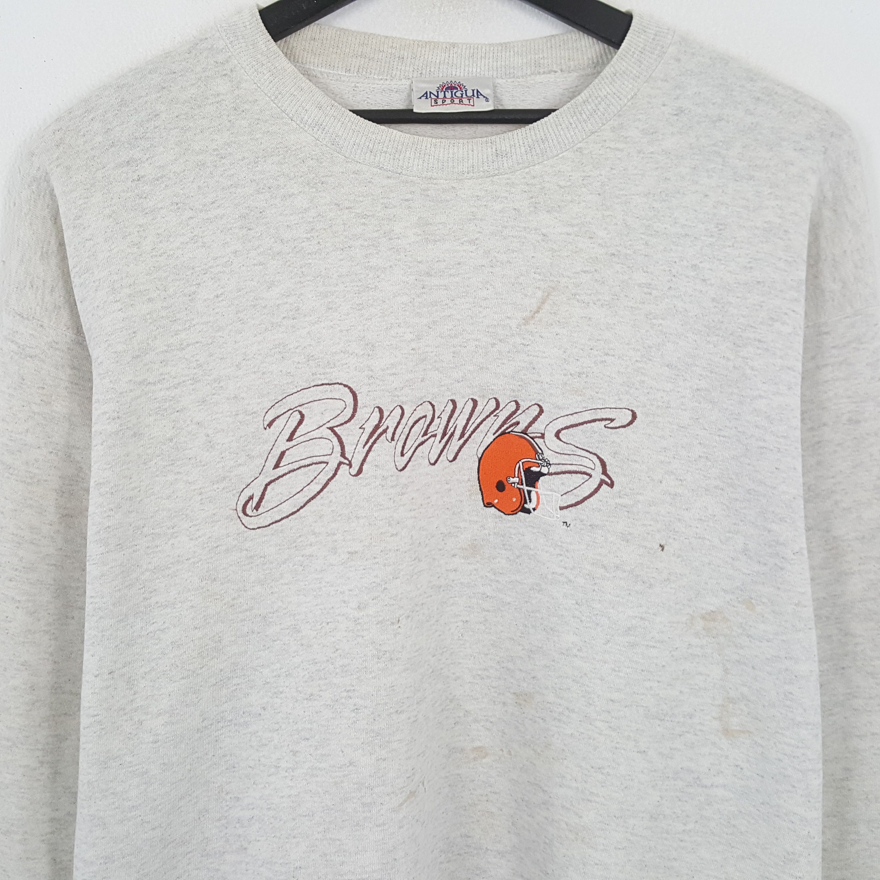 NFL × Vintage BROWNS NFL Football Team Vintage Sweatshirt Size US XL / EU 56 / 4 - 2 Thumbnail