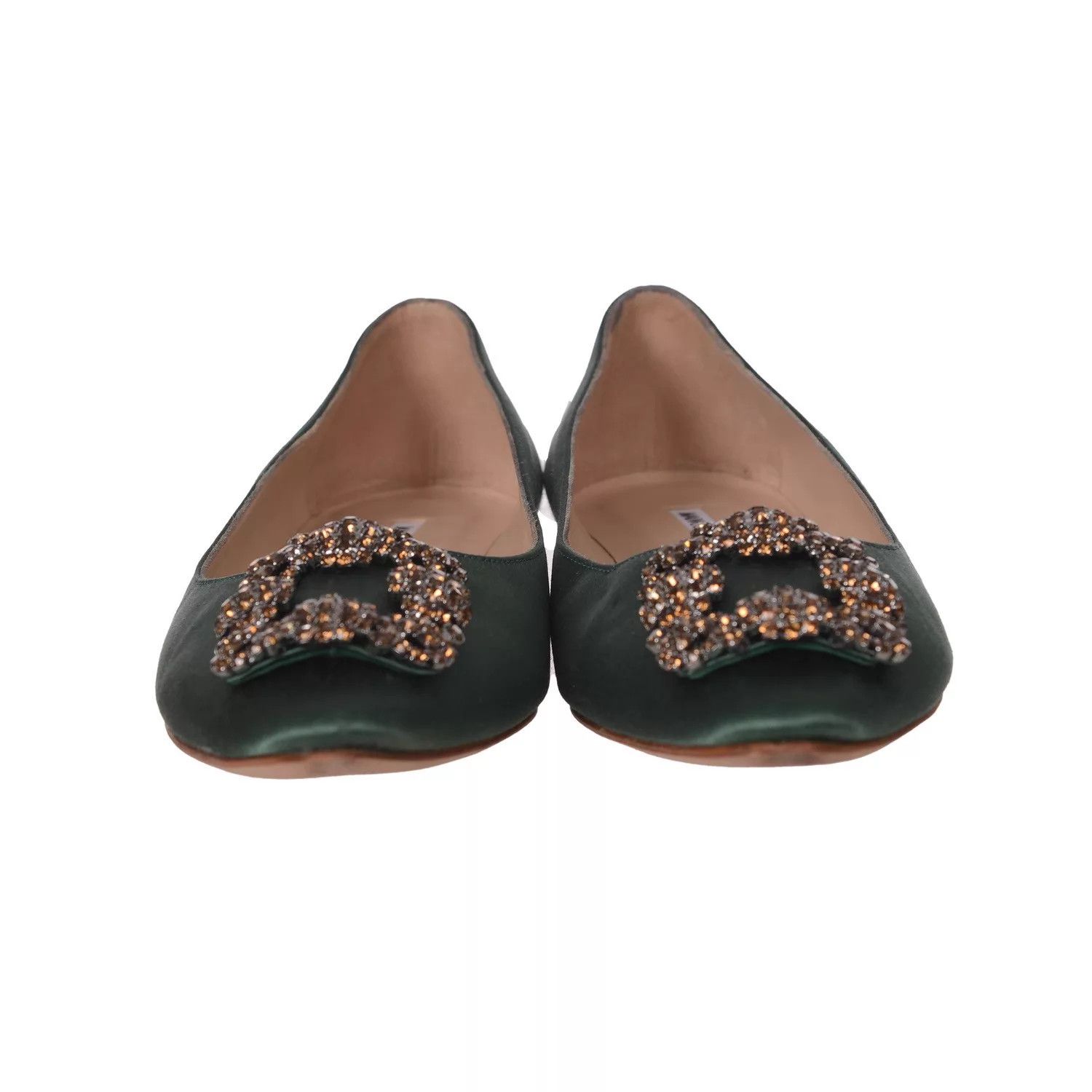 Manolo Blahnik Manolo Blahnik Satin Crystal Women's Flat Size 36 Size US 5.5 / IT 35.5 - 3 Thumbnail