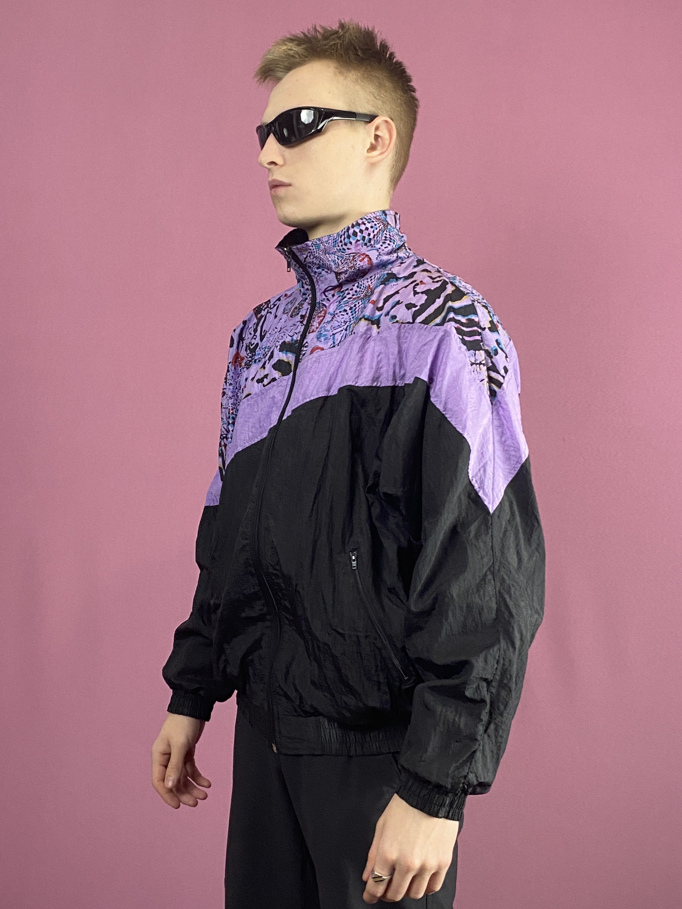 Vintage 90s Vintage Men's Abstract Windbreaker Jacket - Size M Size US M / EU 48-50 / 2 - 2 Thumbnail