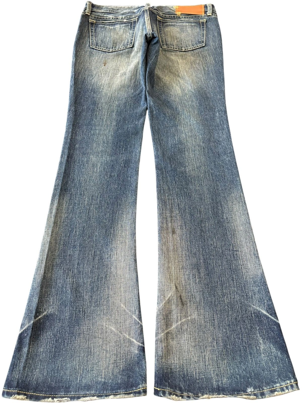 Japanese Brand Vintage Japanese Brand Mud Wash Distressed Flare Jeans Size 31" - 2 Thumbnail