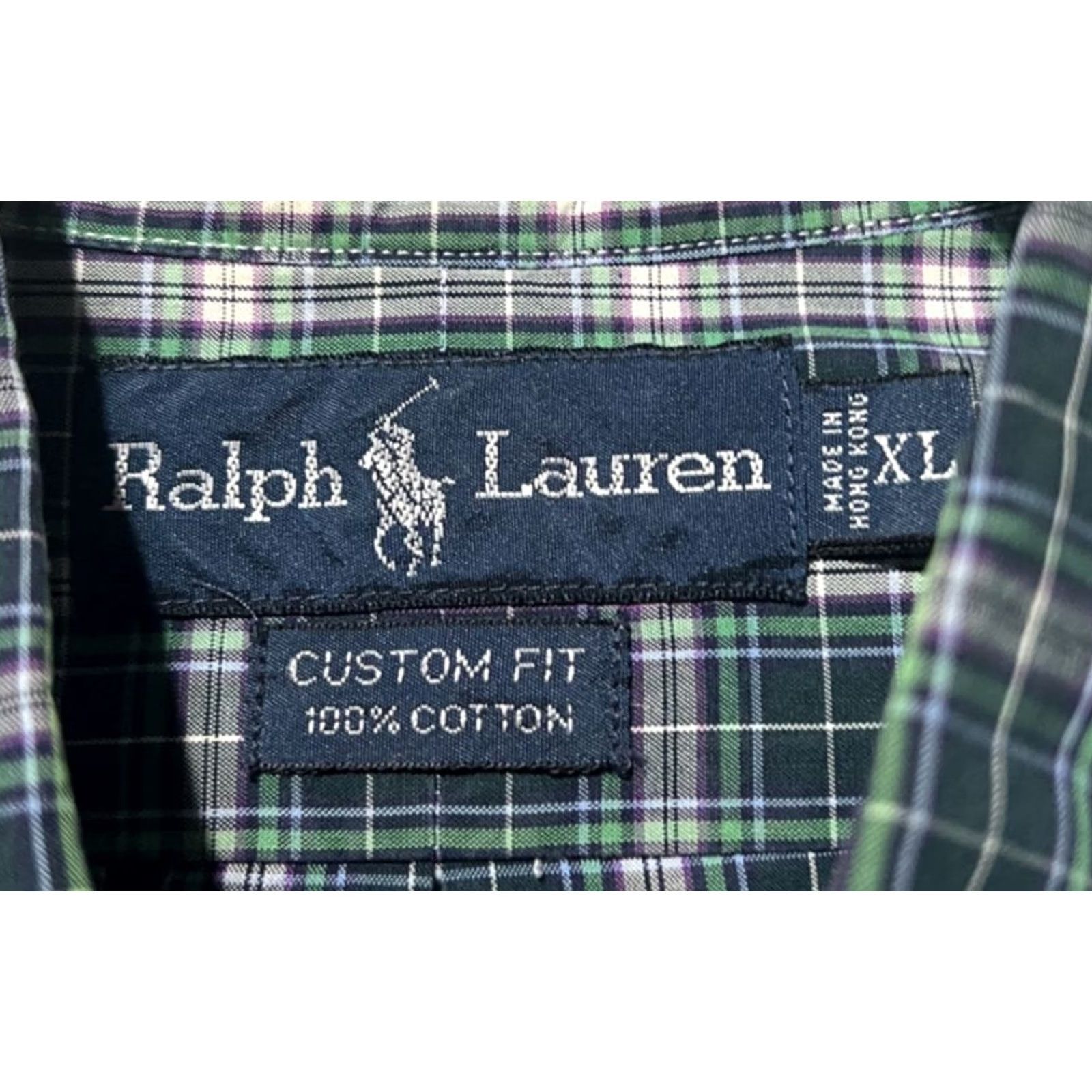 Ralph Lauren Vtg Ralph Lauren Shirt XL Blue Green Plaid Custom Fit Preppy Heritage Men's Size US XL / EU 56 / 4 - 8 Thumbnail