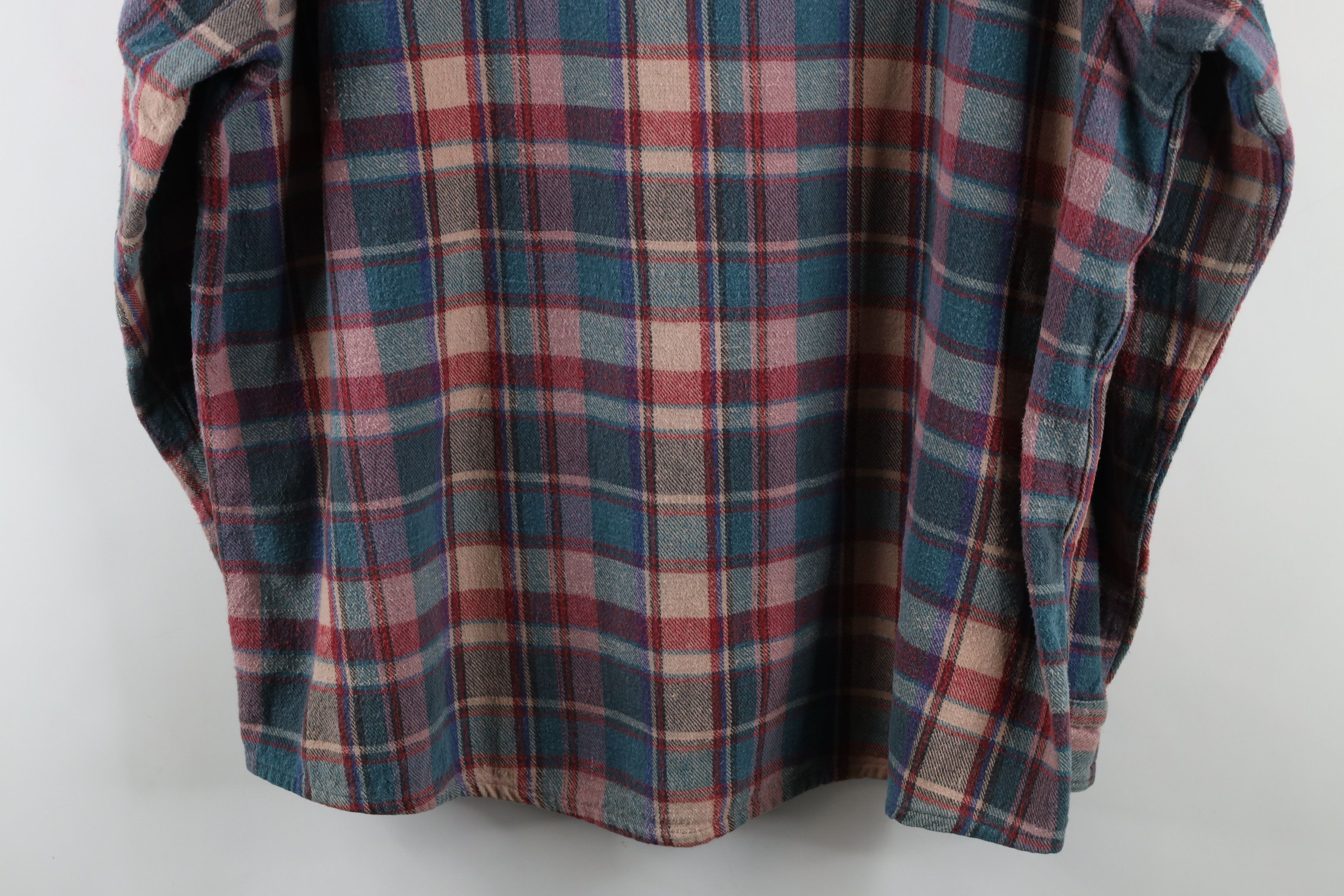 Vintage Vintage 90s Streetwear Heavyweight Button Shirt Plaid Size US XXL / EU 58 / 5 - 10 Thumbnail