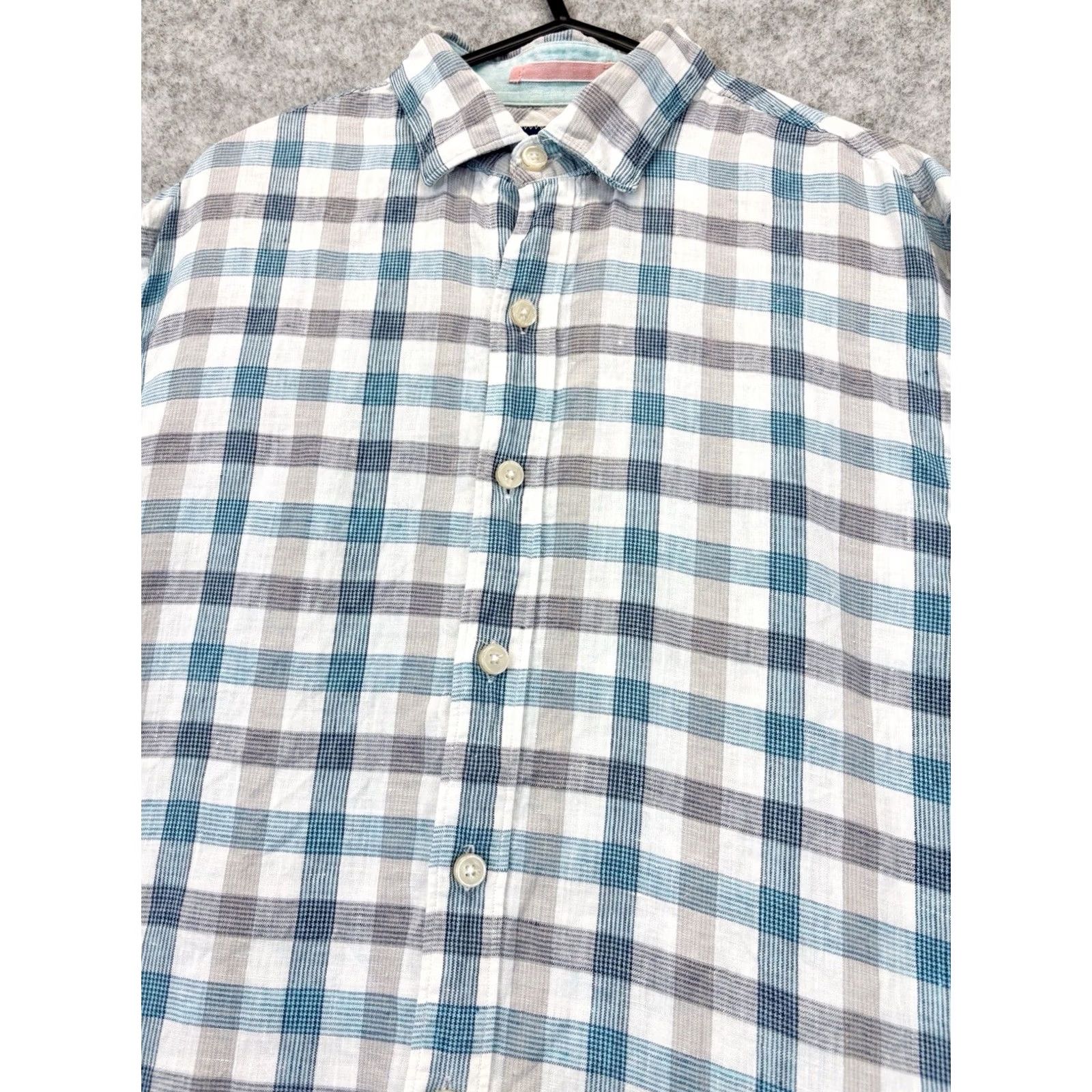 Tommy Bahama Tommy Bahama Shirt Small Mens Multi Long Sleeve Plaid Button-Up Linen Used Size US S / EU 44-46 / 1 - 4 Thumbnail
