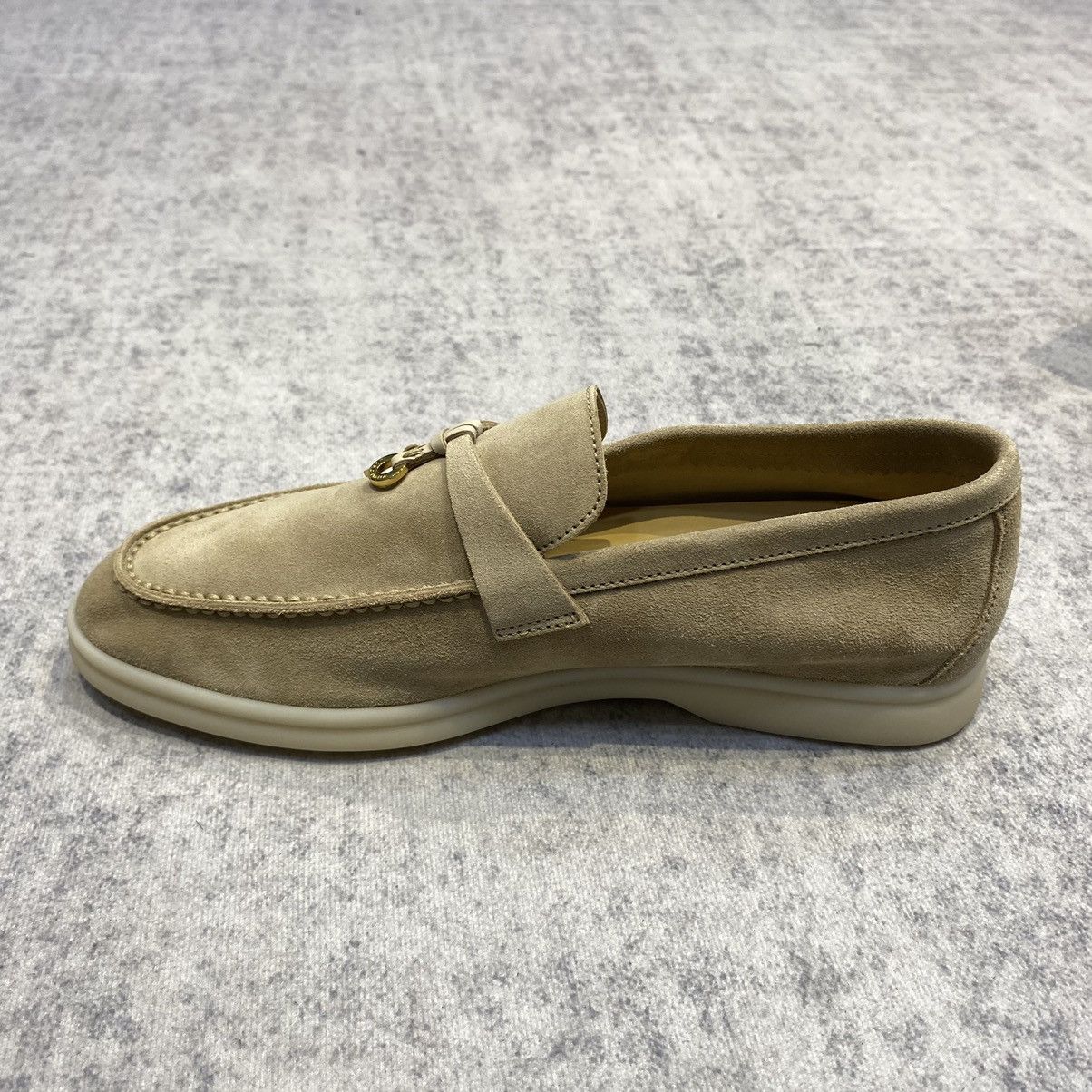 Loro Piana Loro piana summer walk charm suede beige loafer Sadstone Size US 8 / IT 38 - 9 Thumbnail