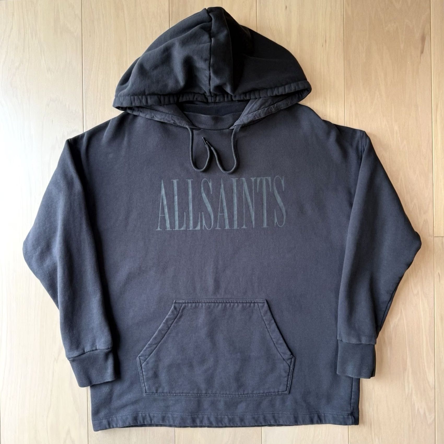 Allsaints All Saints Hoodie XS Dark Gray Hooded Fleece Pullover Streetwear New York Size US XS / EU 42 / 0 - 2 Thumbnail