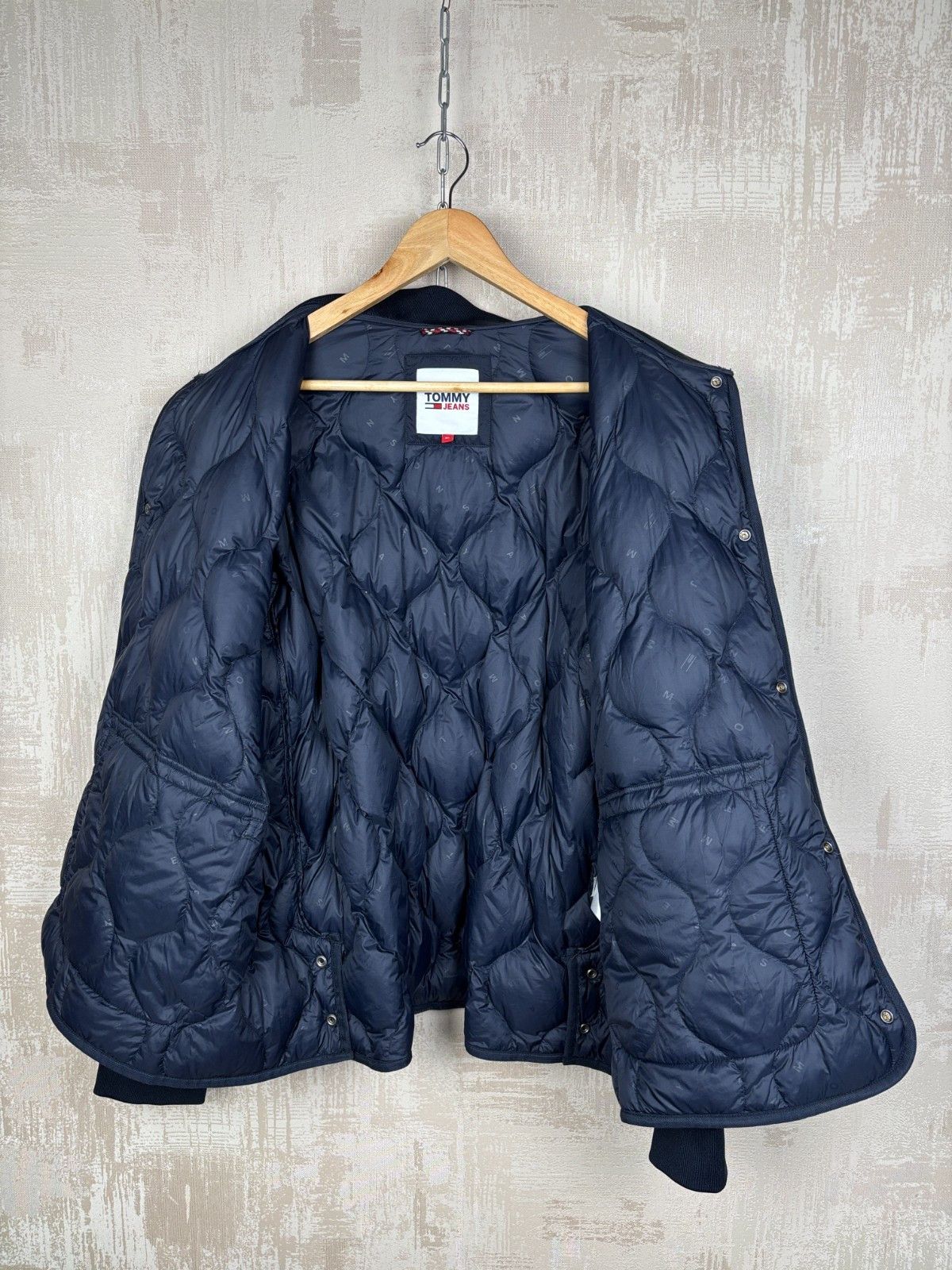 Tommy Jeans Tommy Jeans (Hilfiger) Quilted Down Jacket Navy Snap Button Size US XL / EU 56 / 4 - 10 Thumbnail