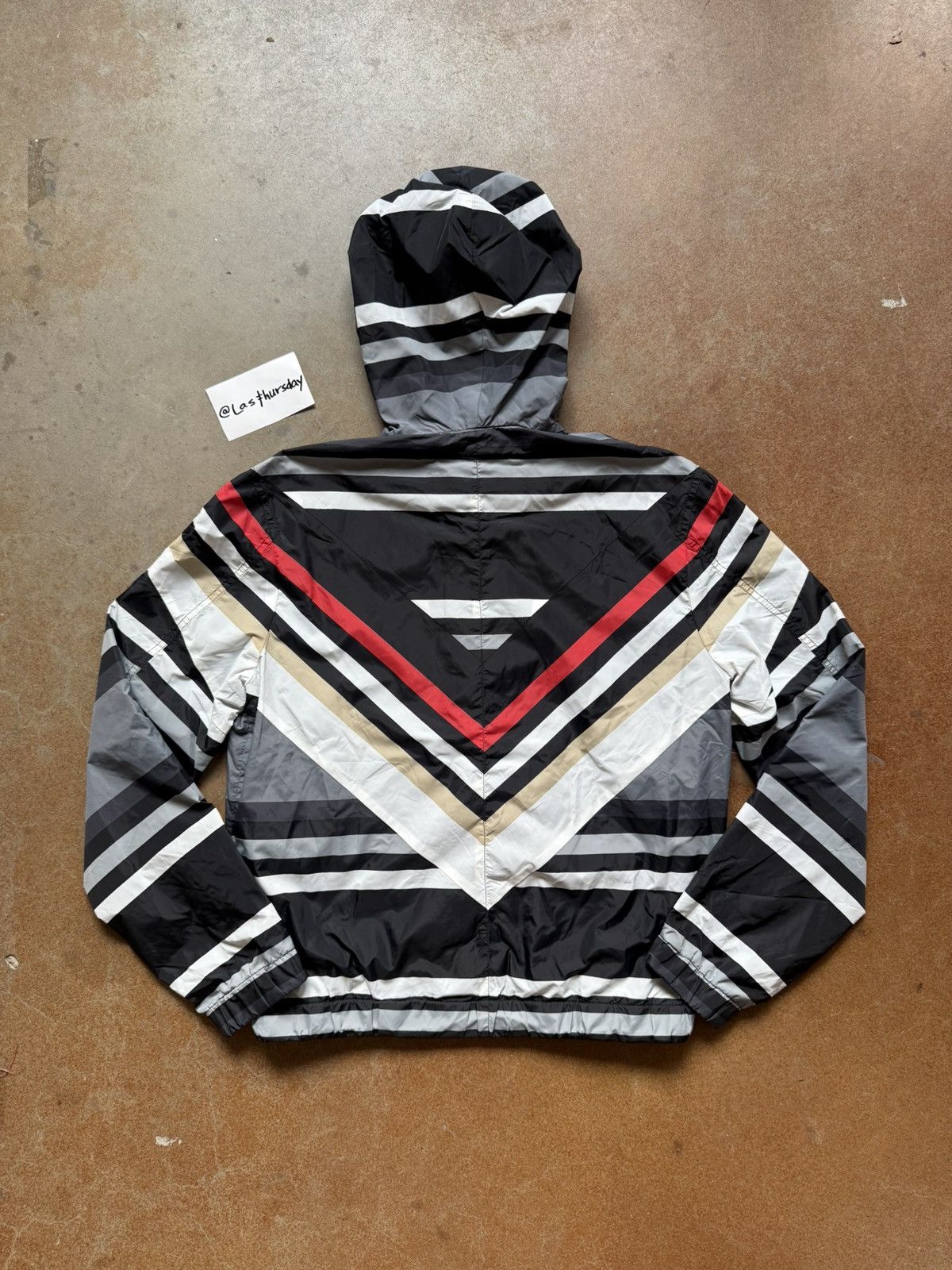 Givenchy Givenchy FW14 Chevron Print Nylon Hooded Parka Jacket Large Size US L / EU 52-54 / 3 - 2 Thumbnail